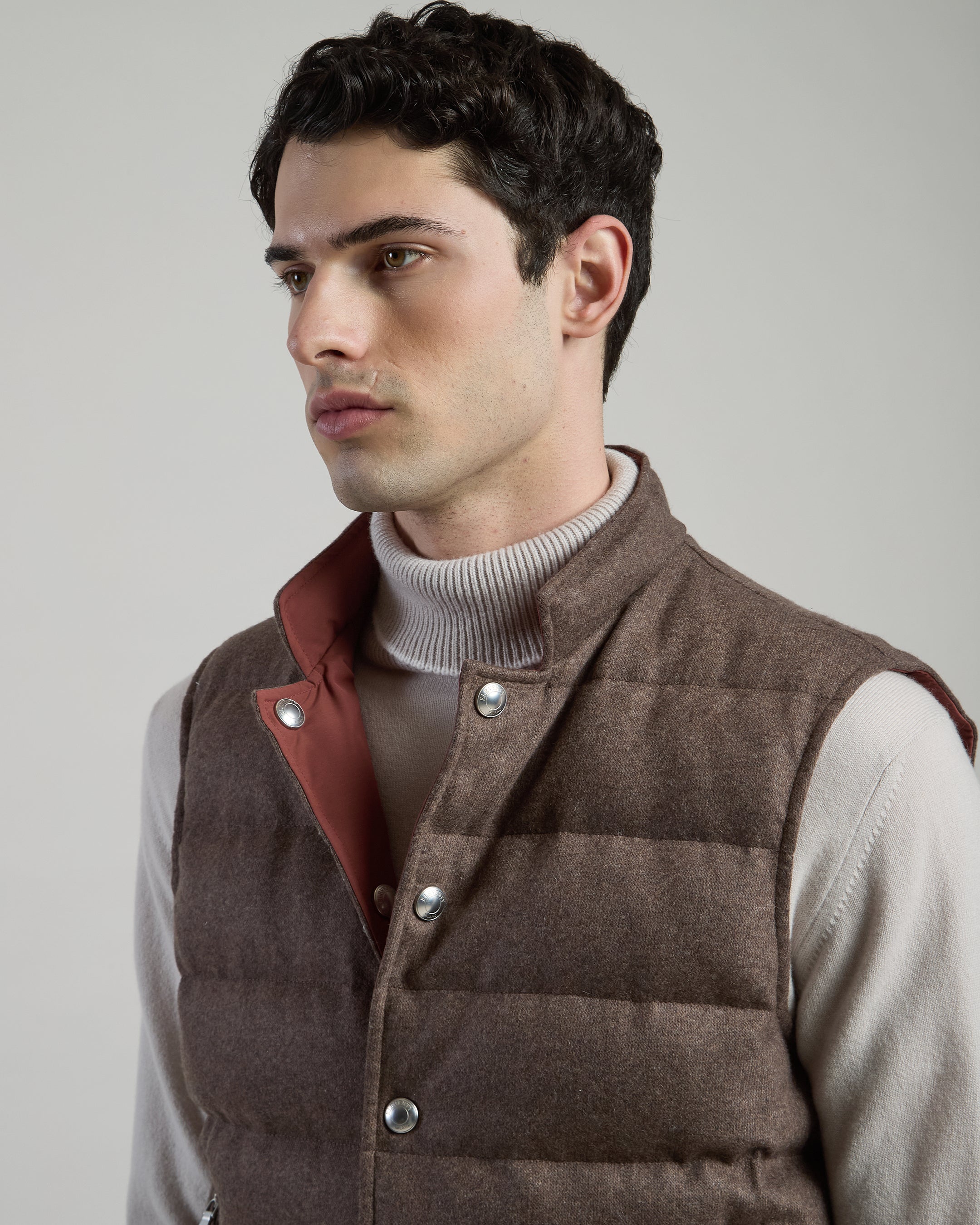 GILET CASHMERE E TESSUTO TECNICO - 3