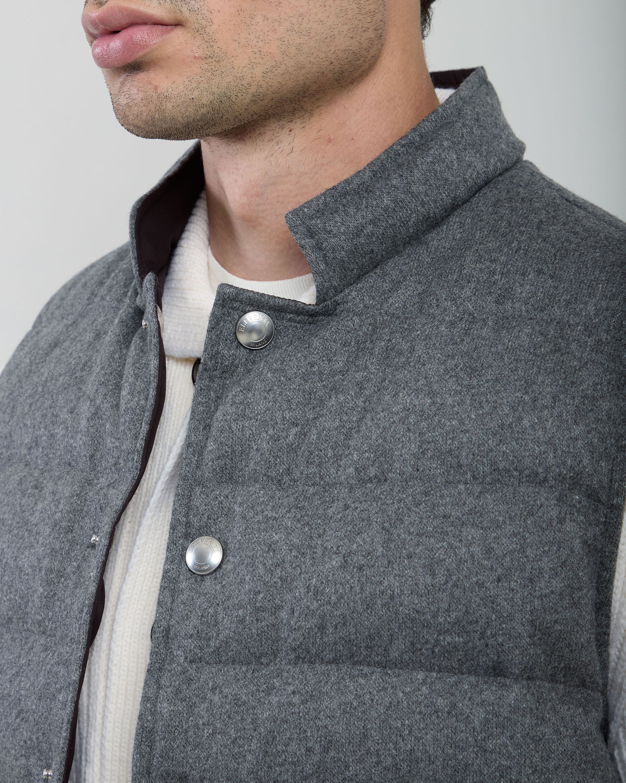 GILET CASHMERE E TESSUTO TECNICO
