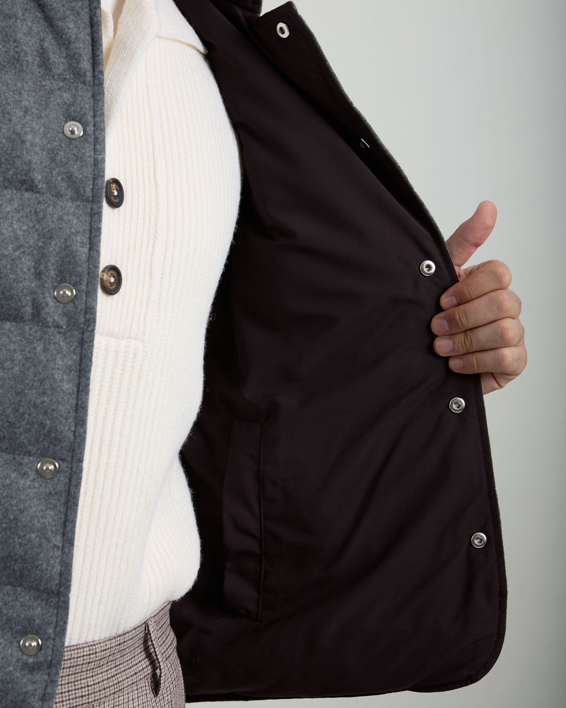 GILET CASHMERE E TESSUTO TECNICO - 8