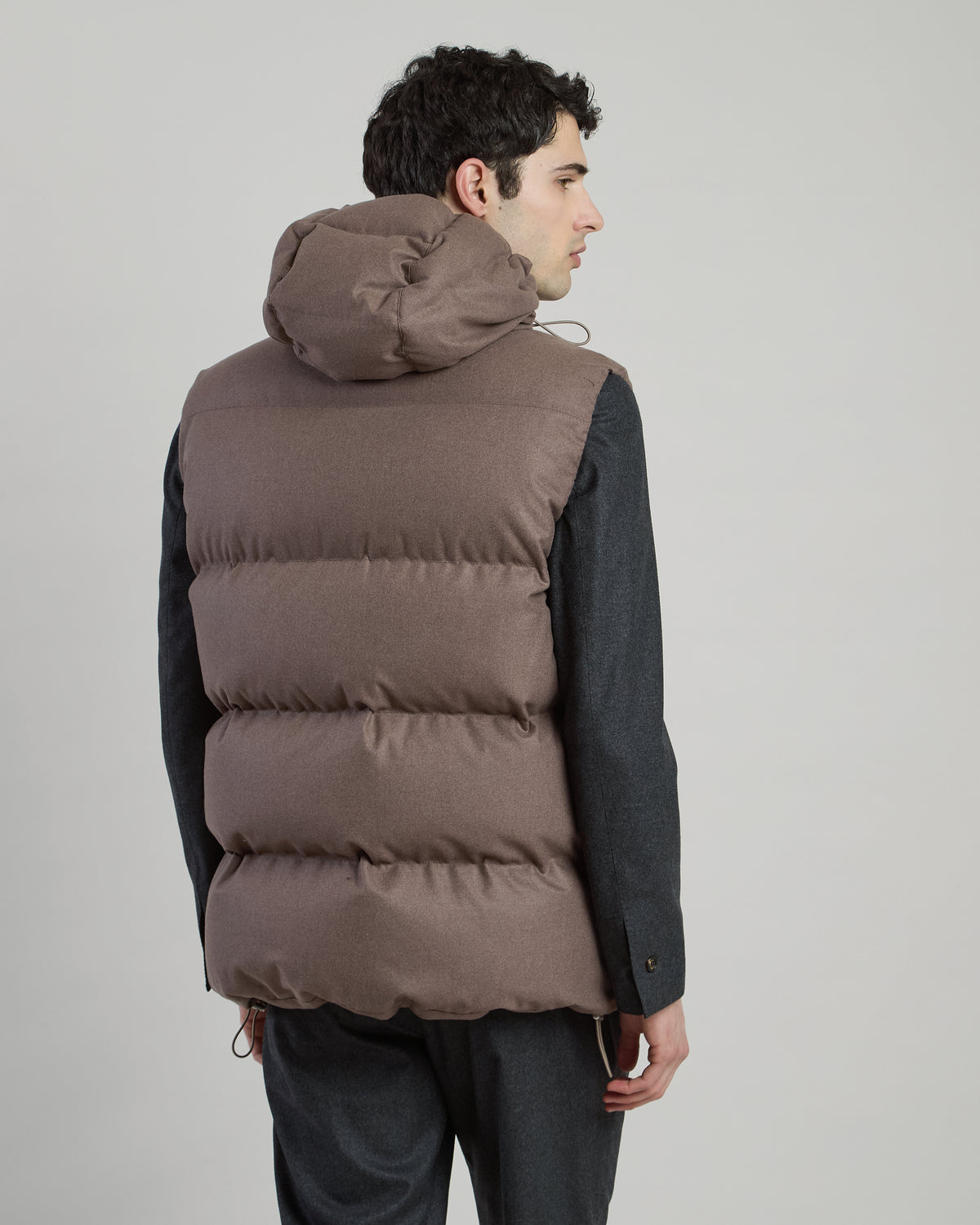 GILET IMBOTTITO LANA SETA CASHMERE - 2
