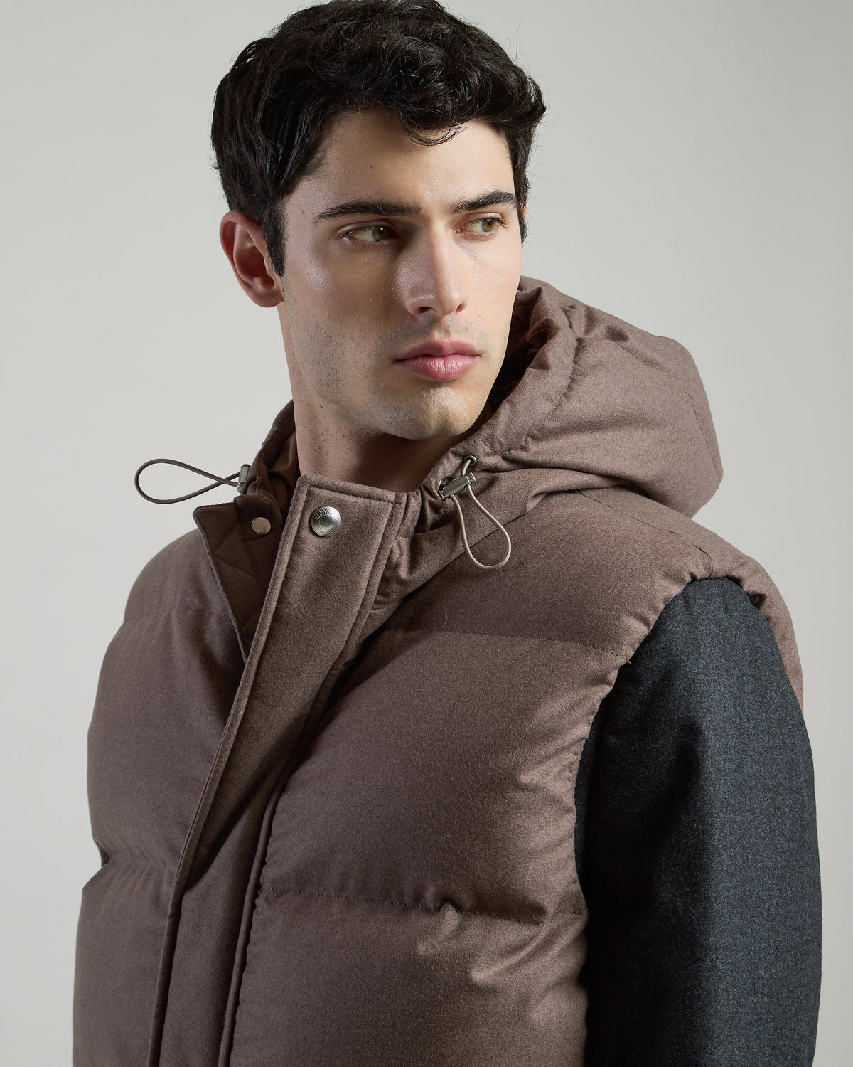 GILET IMBOTTITO LANA SETA CASHMERE - 4