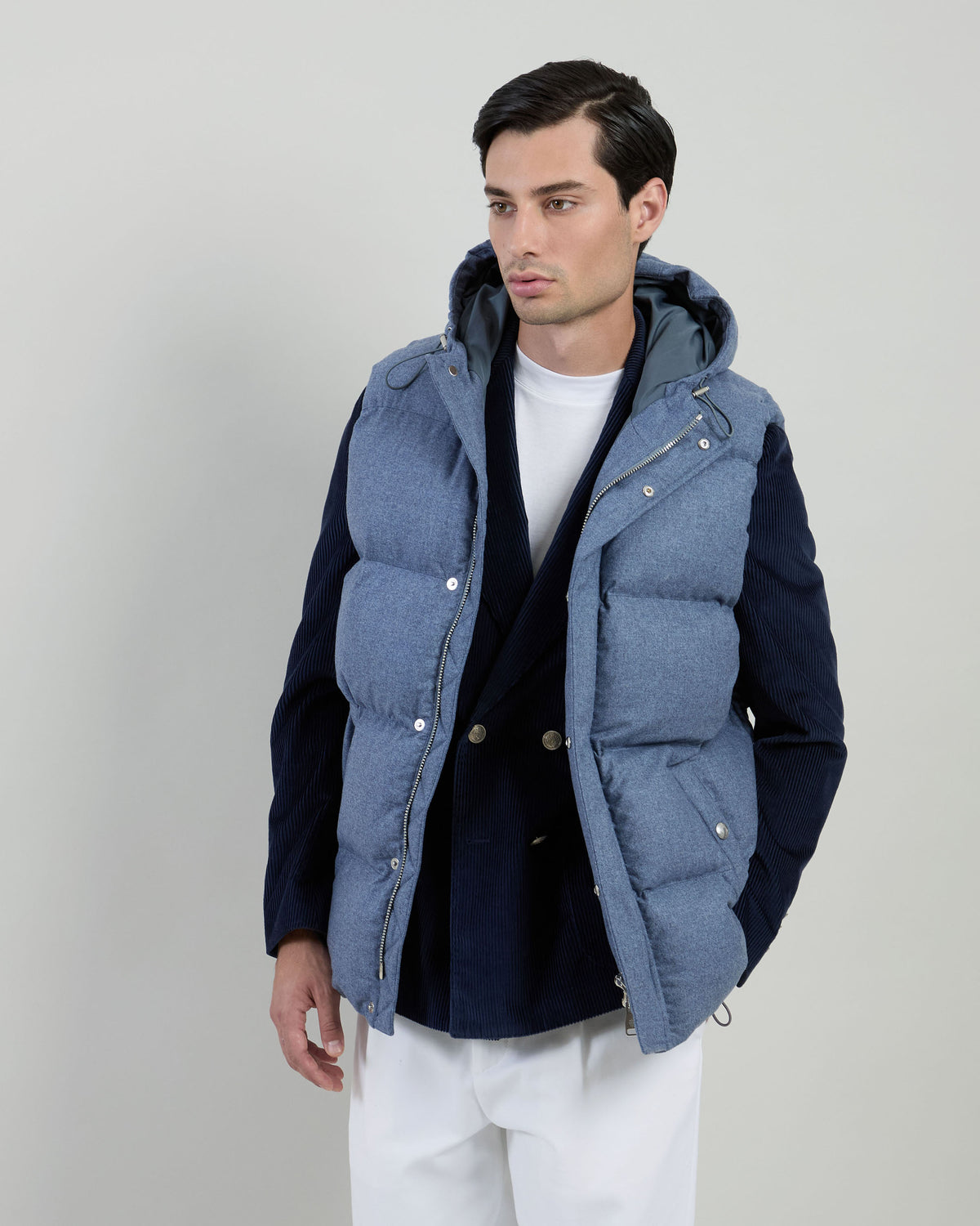 GILET IMBOTTITO LANA SETA CASHMERE - 6
