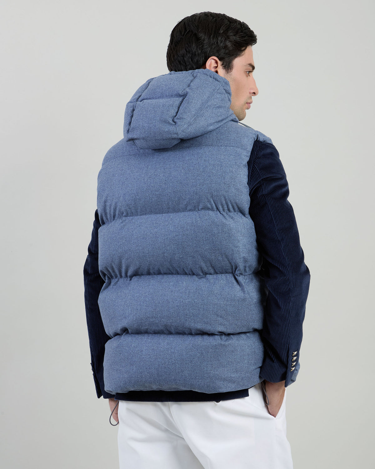 GILET IMBOTTITO LANA SETA CASHMERE - 7