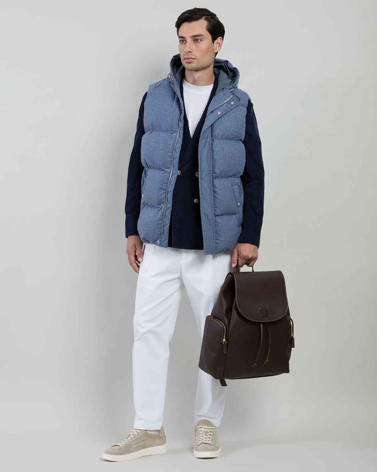 GILET IMBOTTITO LANA SETA CASHMERE - 11