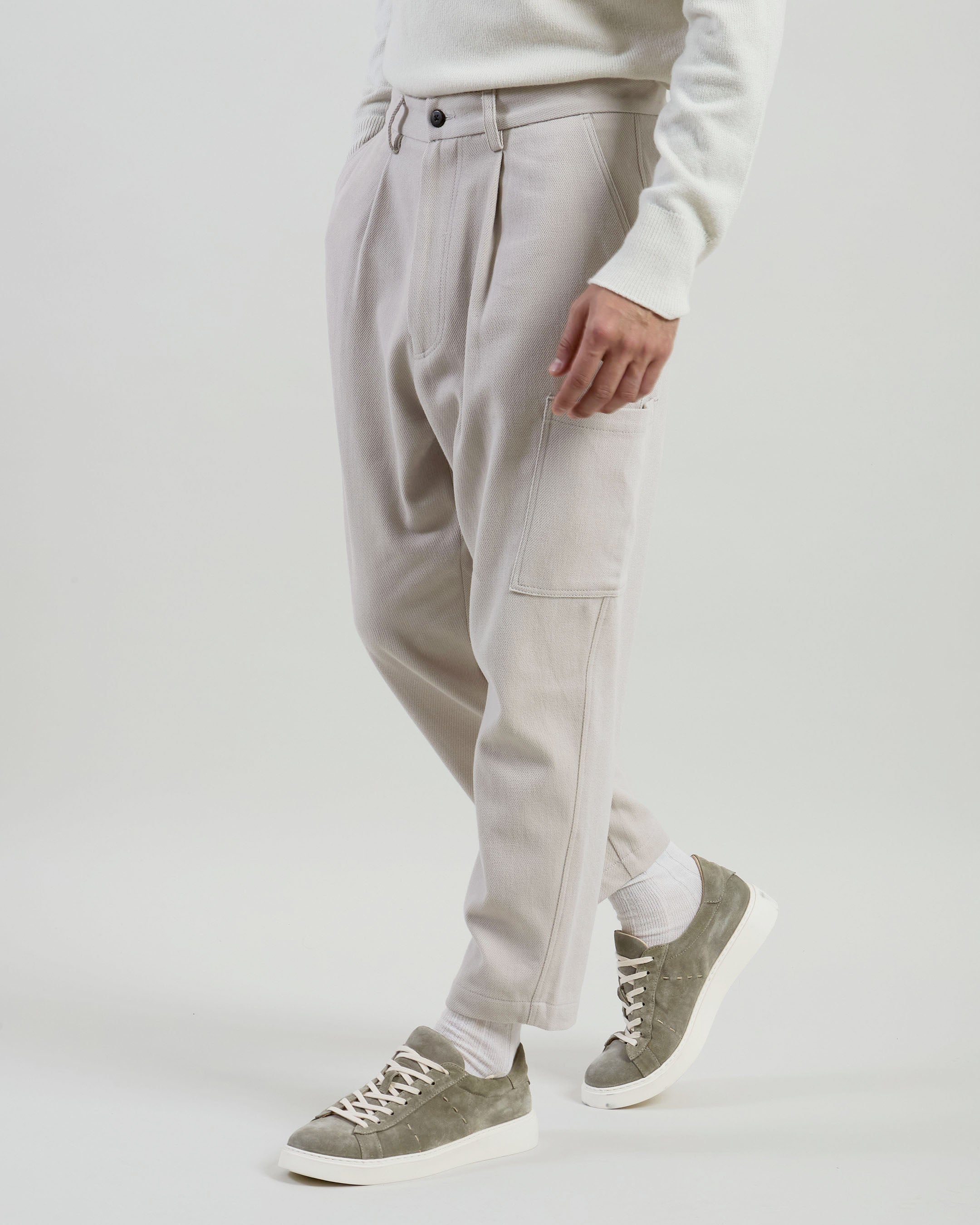 COTTON WOOL TROUSERS - 1