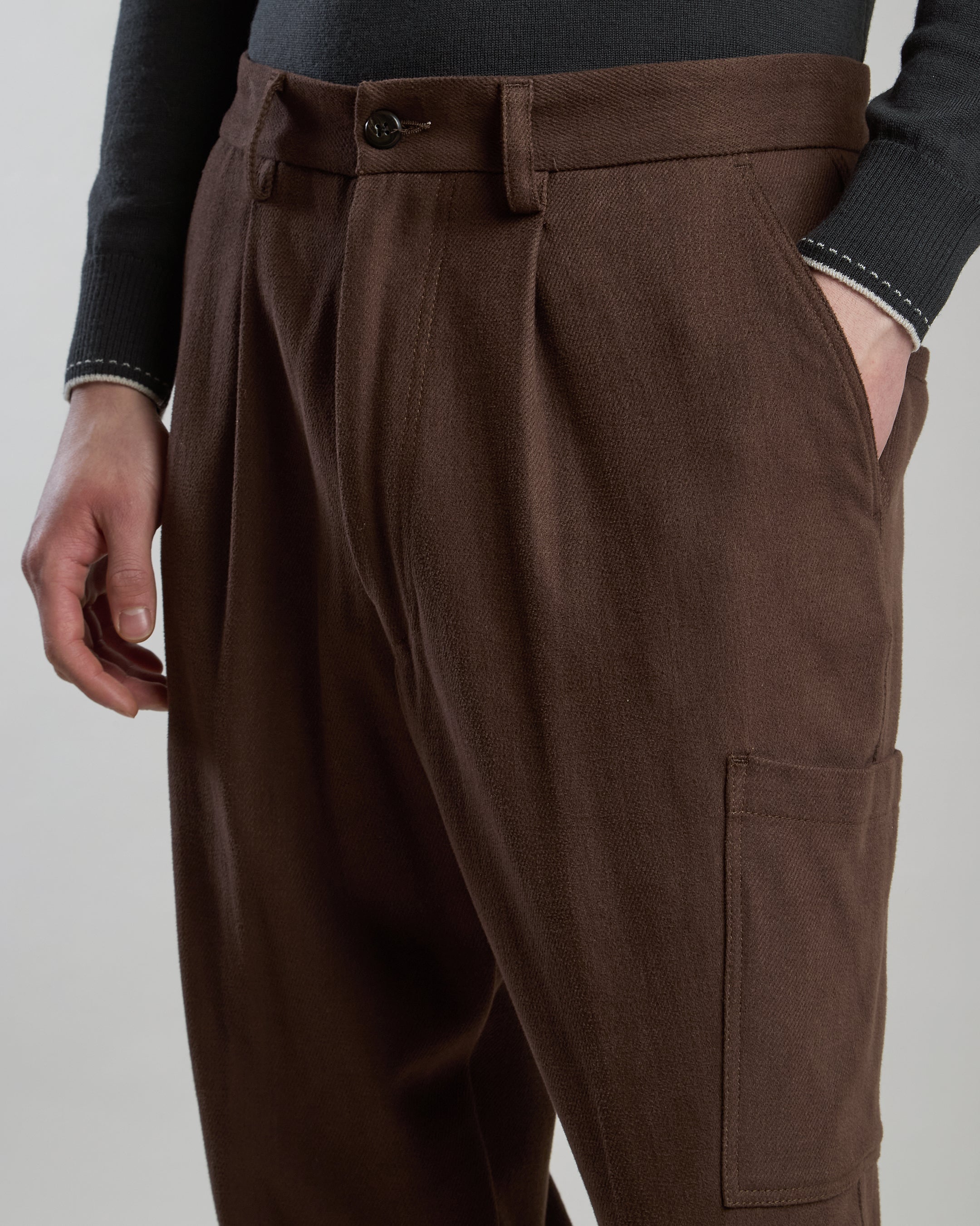 COTTON WOOL TROUSERS - 8