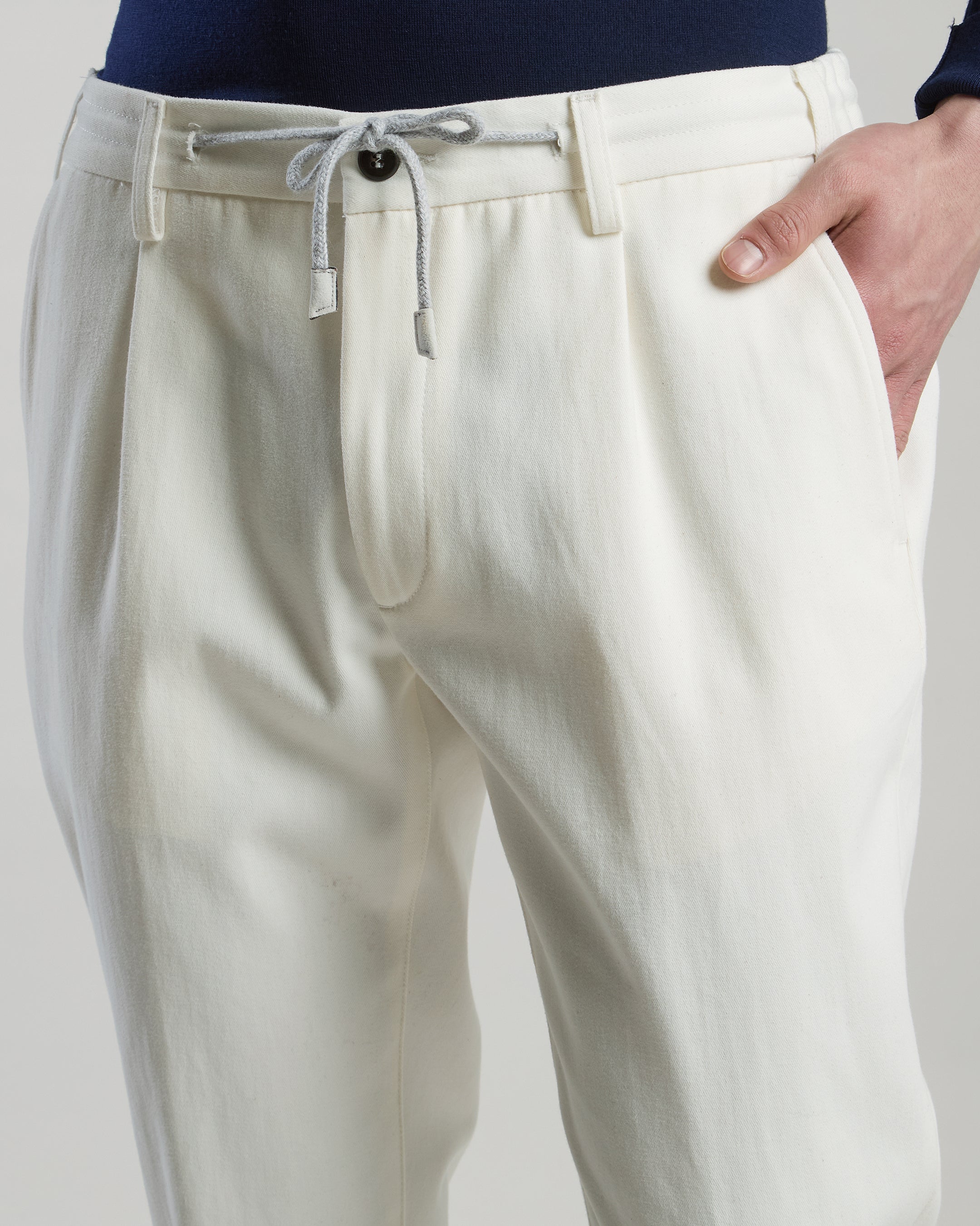 COTTON CASHMERE TROUSERS - 3