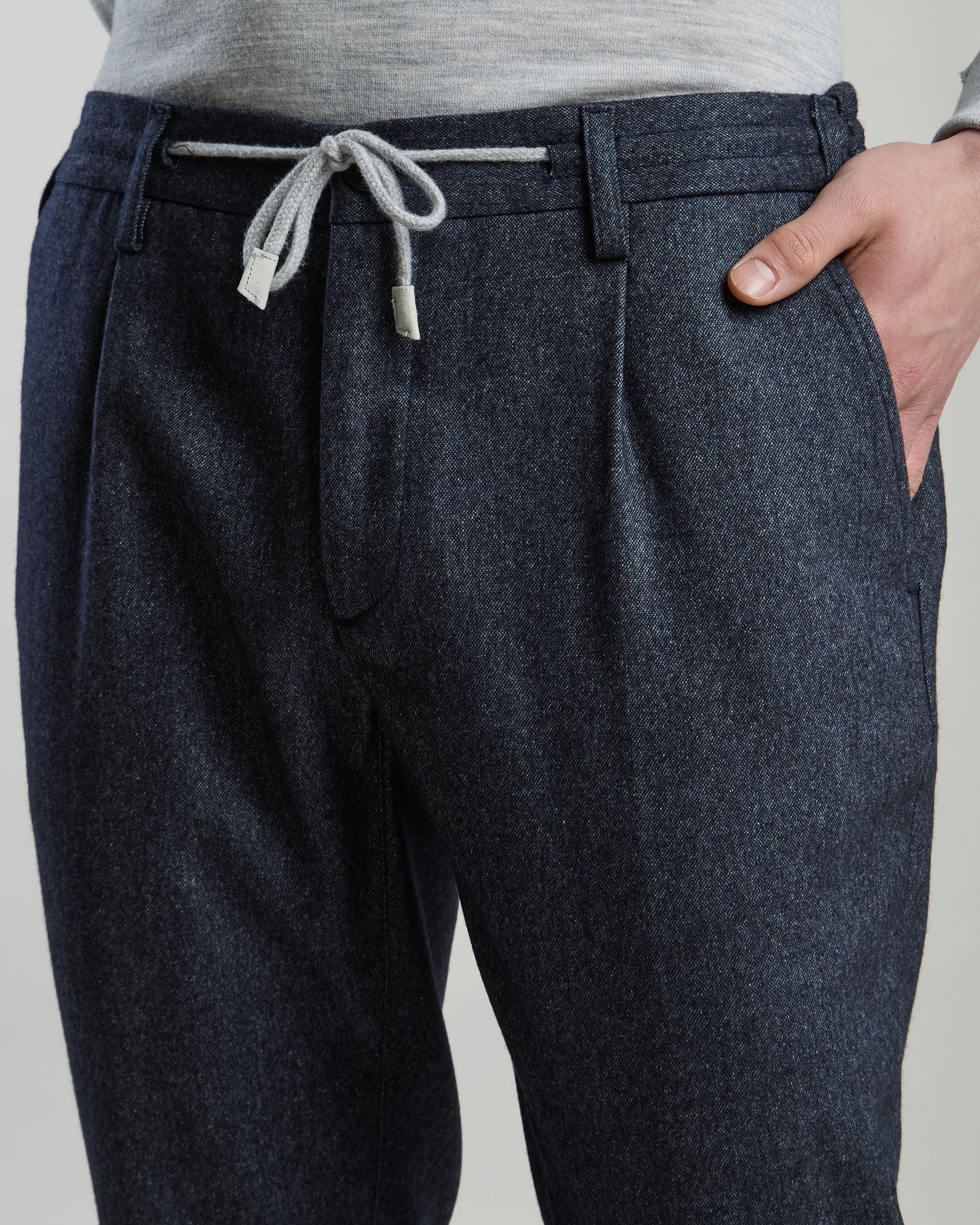WOOL SILK CASHMERE TROUSERS
