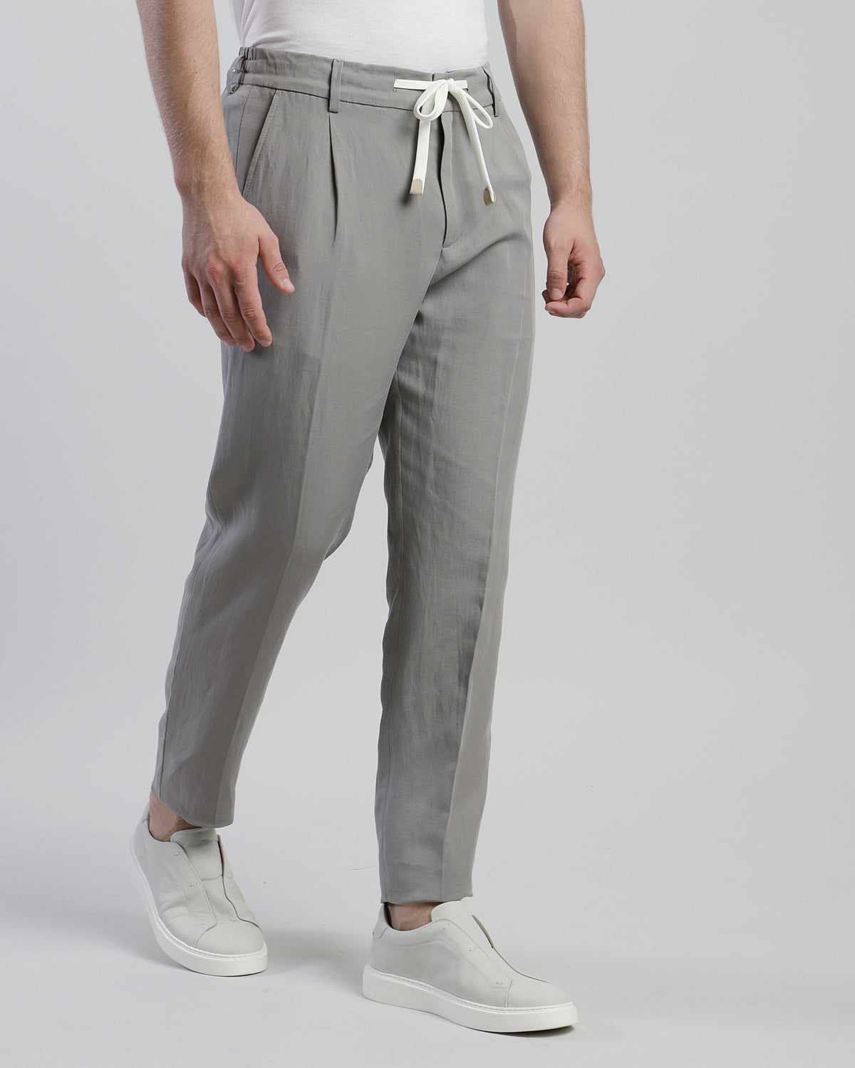 LYOCELL AND LINEN TROUSERS - 9