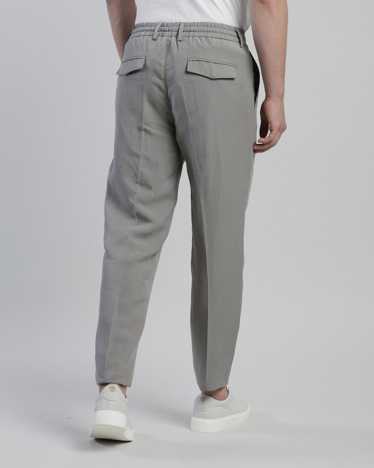 LYOCELL AND LINEN TROUSERS