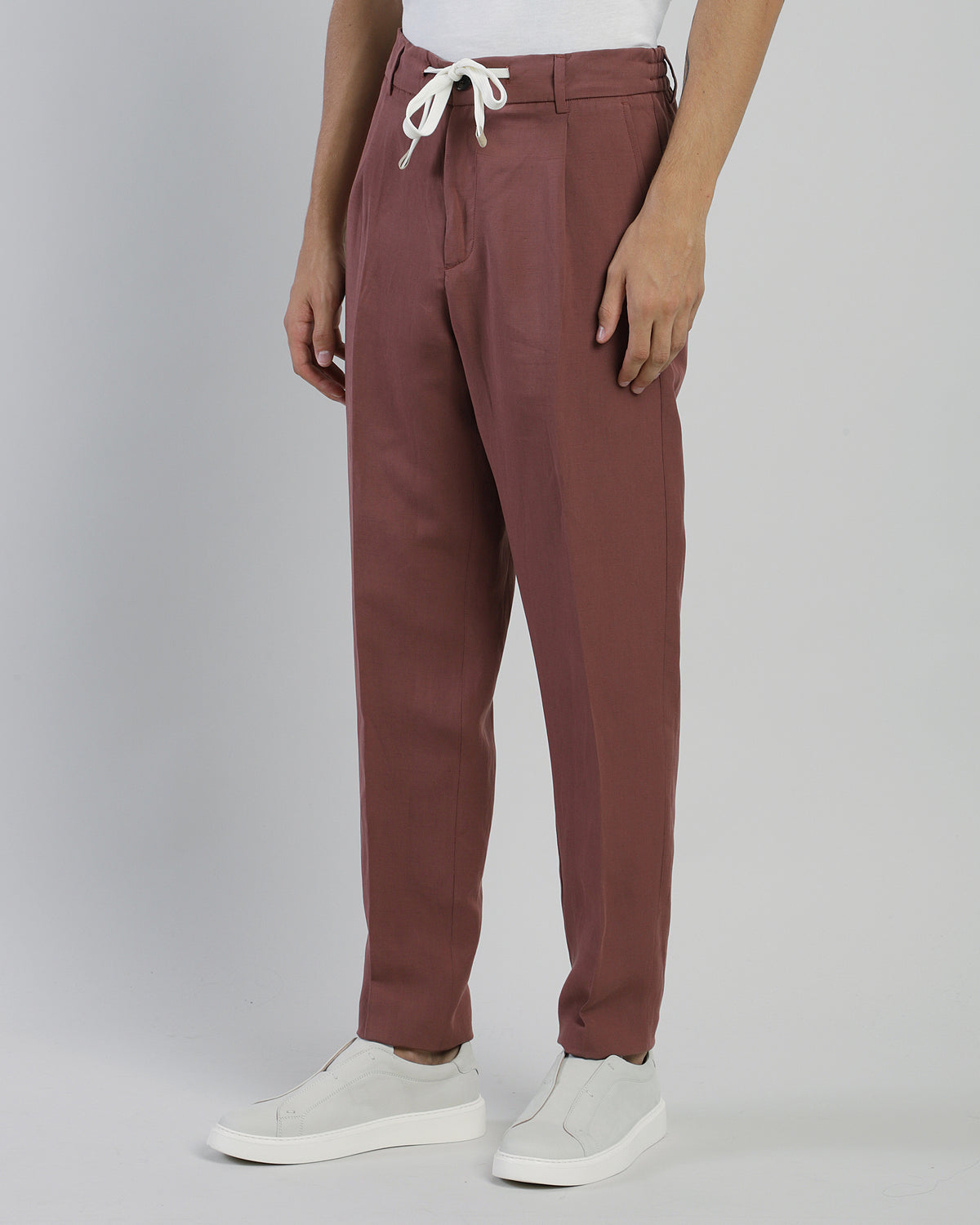 LYOCELL AND LINEN TROUSERS