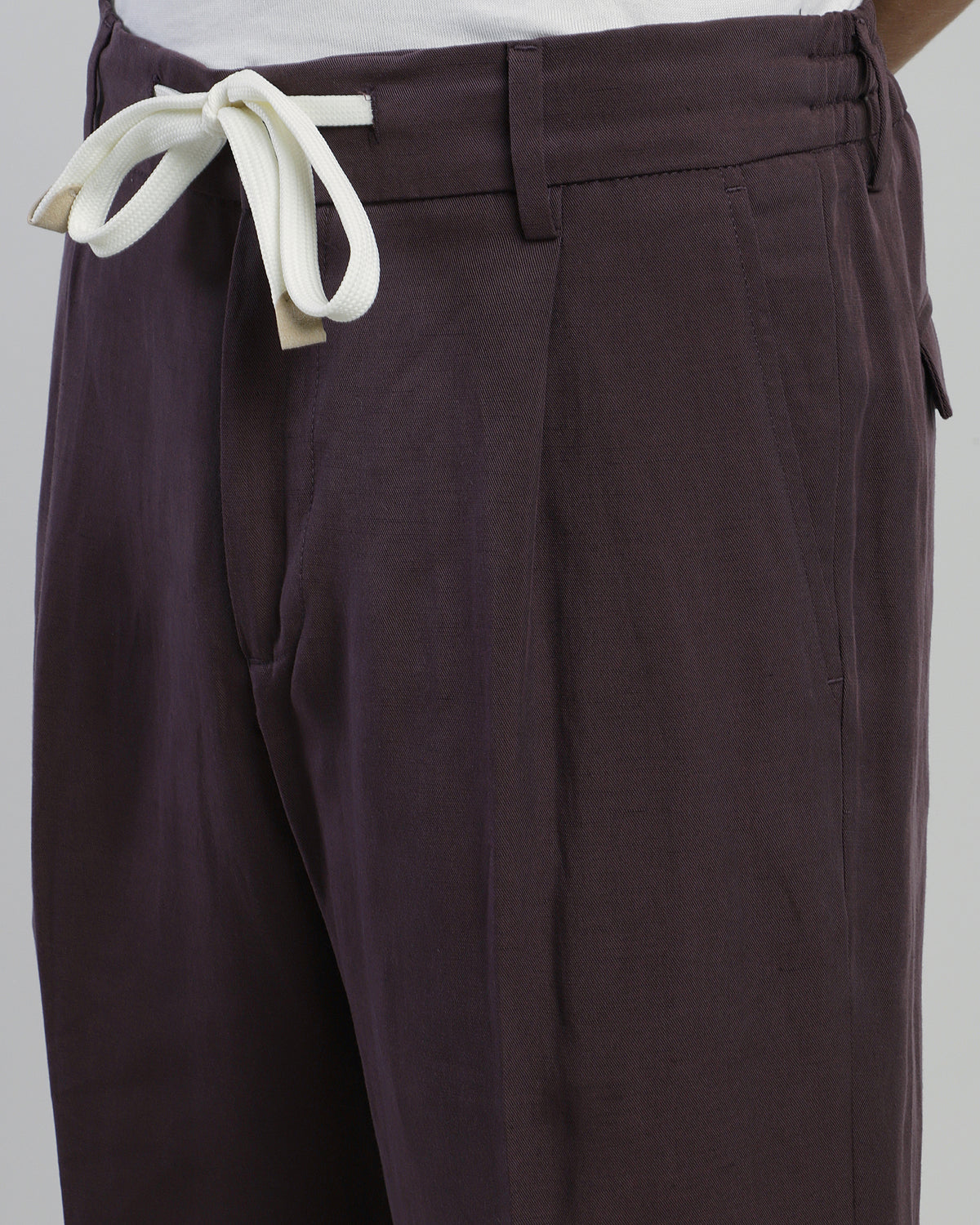 LYOCELL AND LINEN TROUSERS