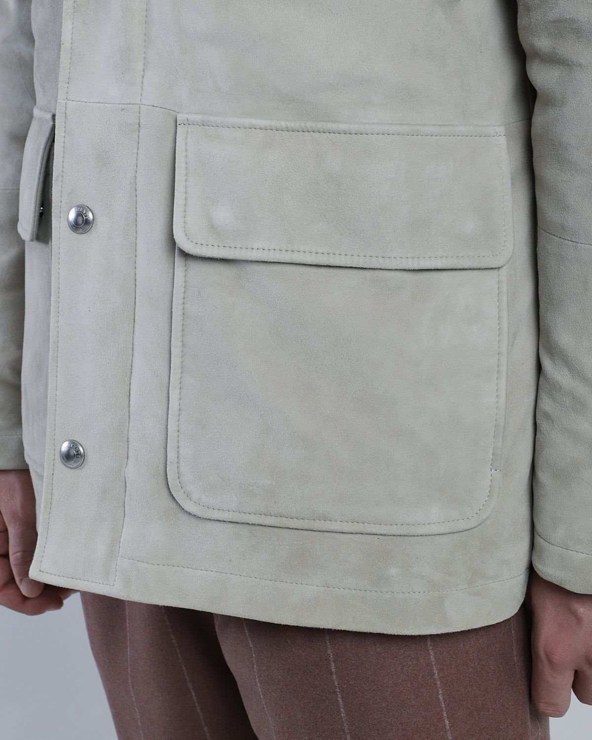 SUEDE AND CURLY SHEEPSKIN PARKA