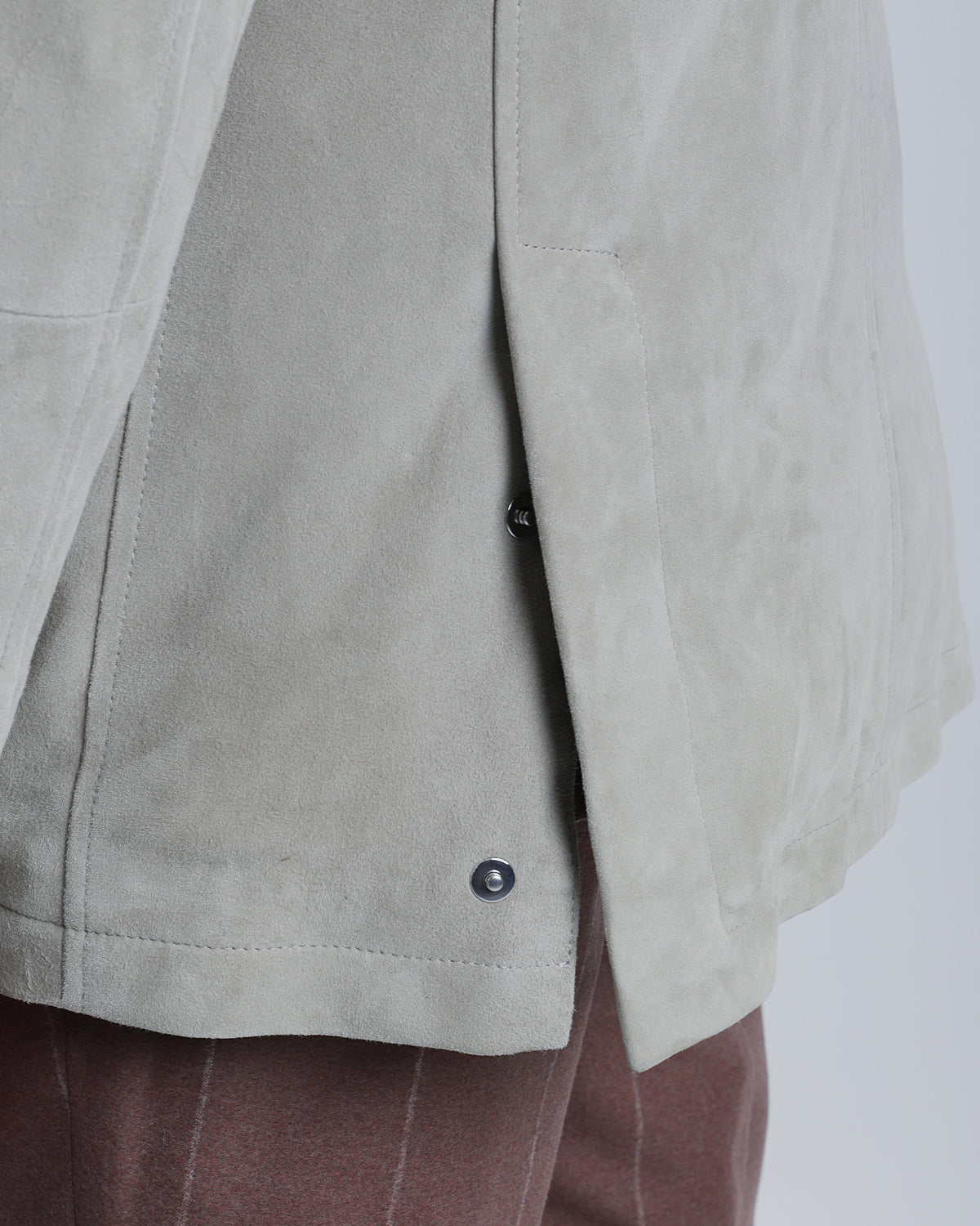 SUEDE AND CURLY SHEEPSKIN PARKA