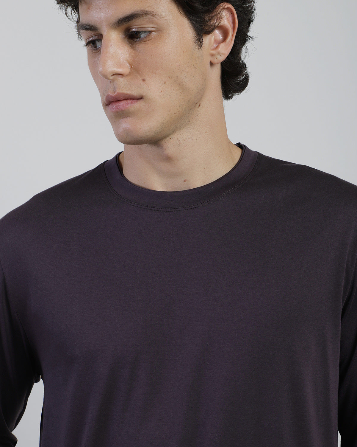 T-SHIRT GIROCOLLO MODAL COTONE