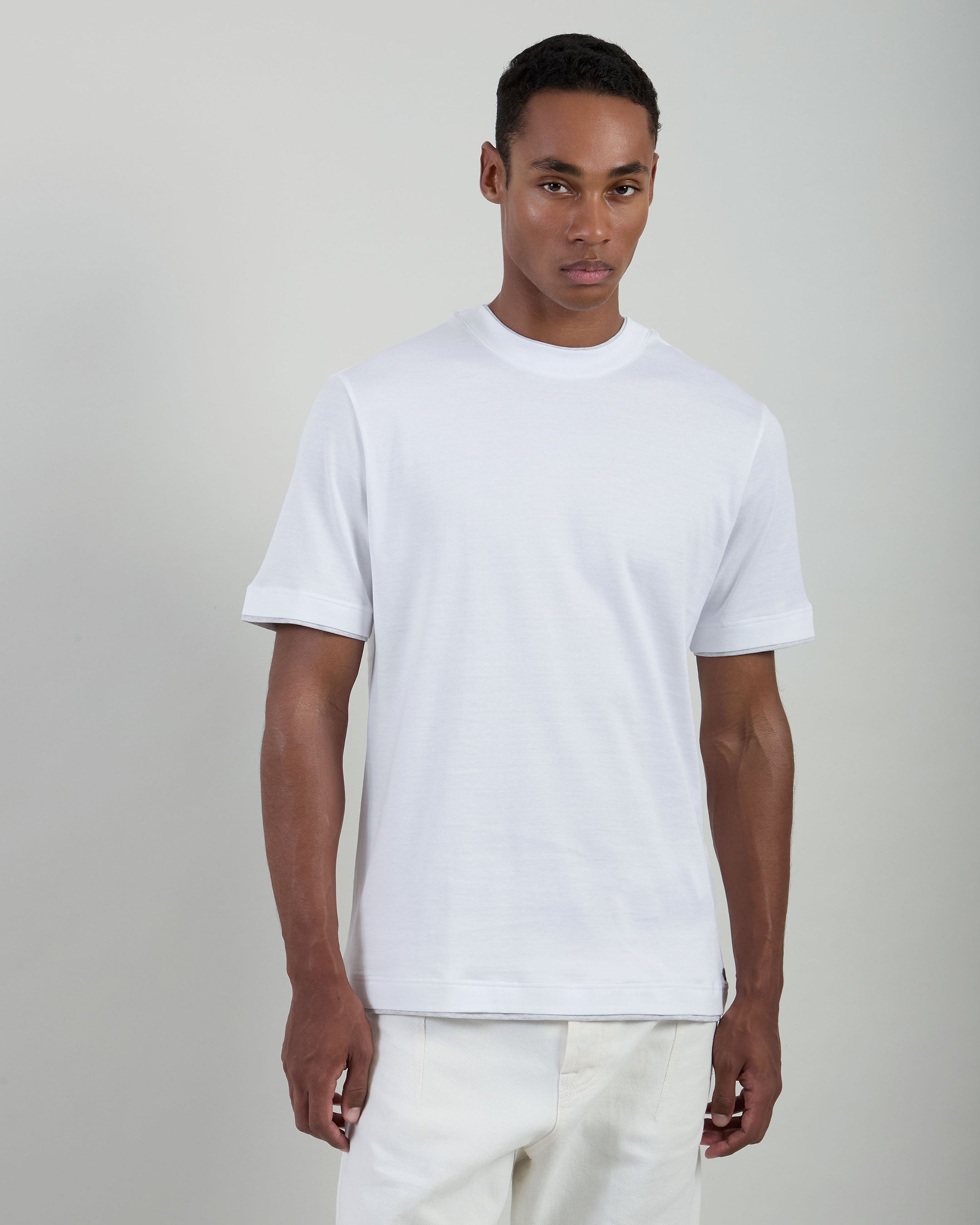 T-SHIRT GIROCOLLO COTONE JERSEY - 1