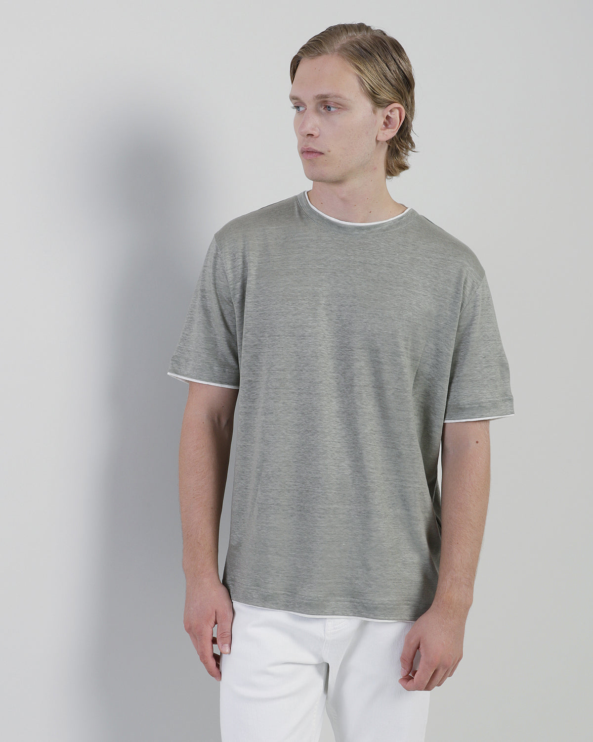 T-SHIRT GIROCOLLO LINO - 10