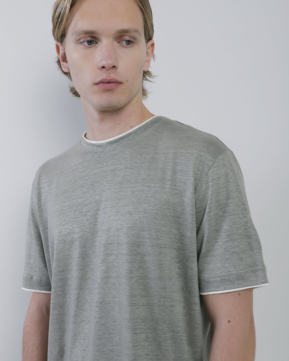 T-SHIRT GIROCOLLO LINO - 12
