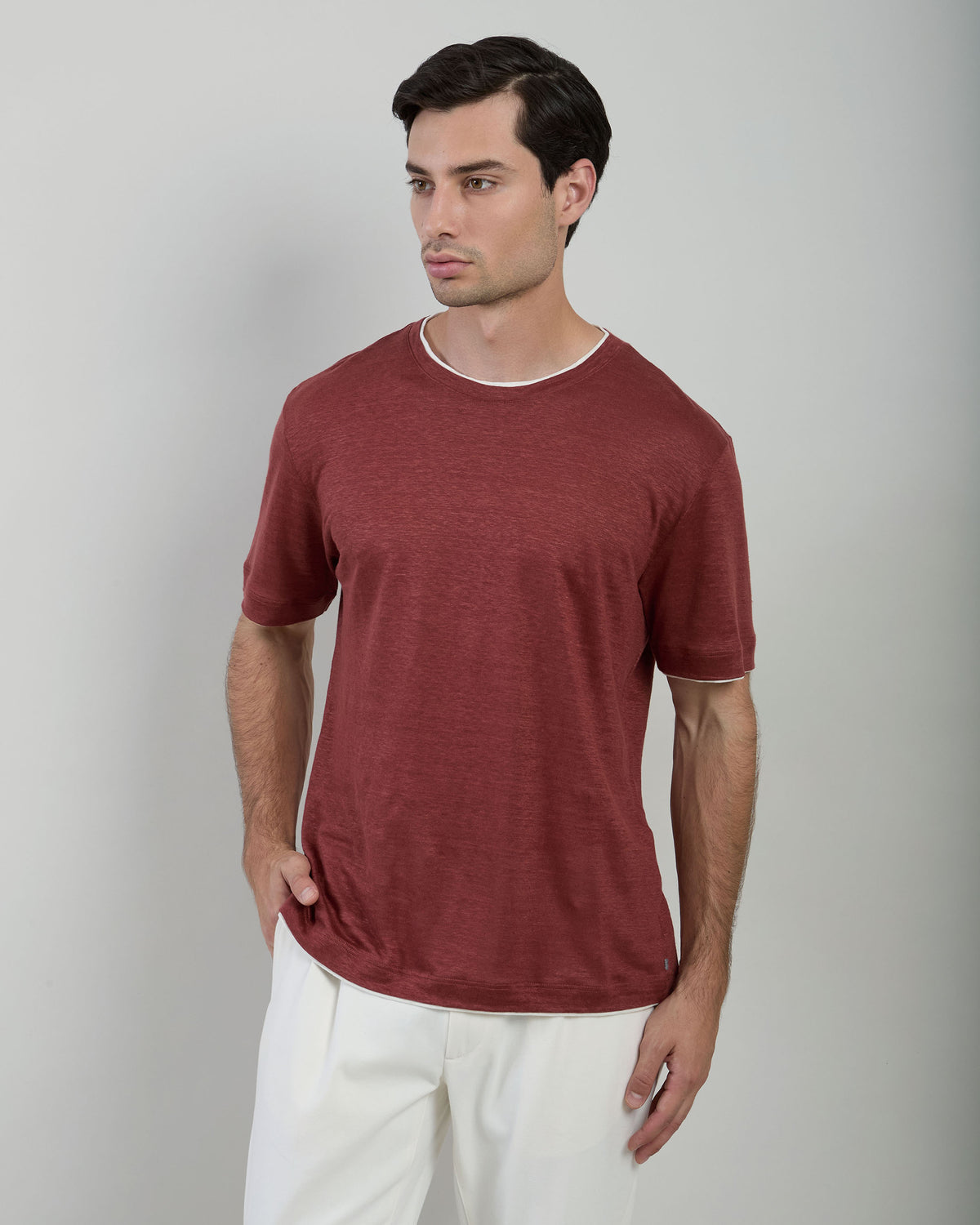 T-SHIRT GIROCOLLO LINO - 9