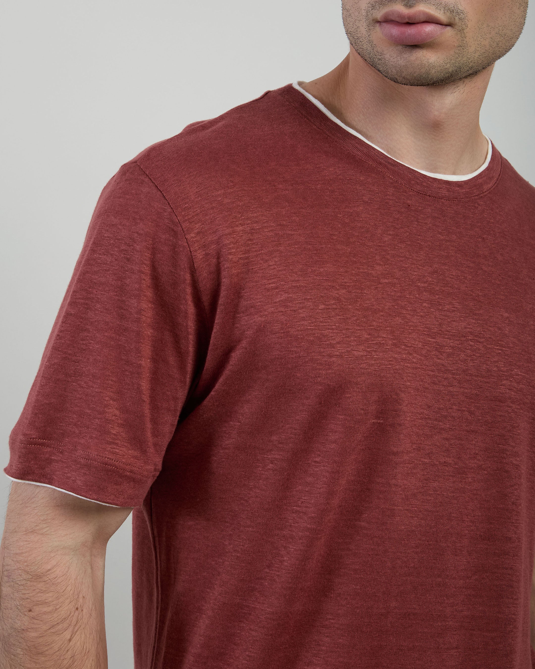T-SHIRT GIROCOLLO LINO - 12