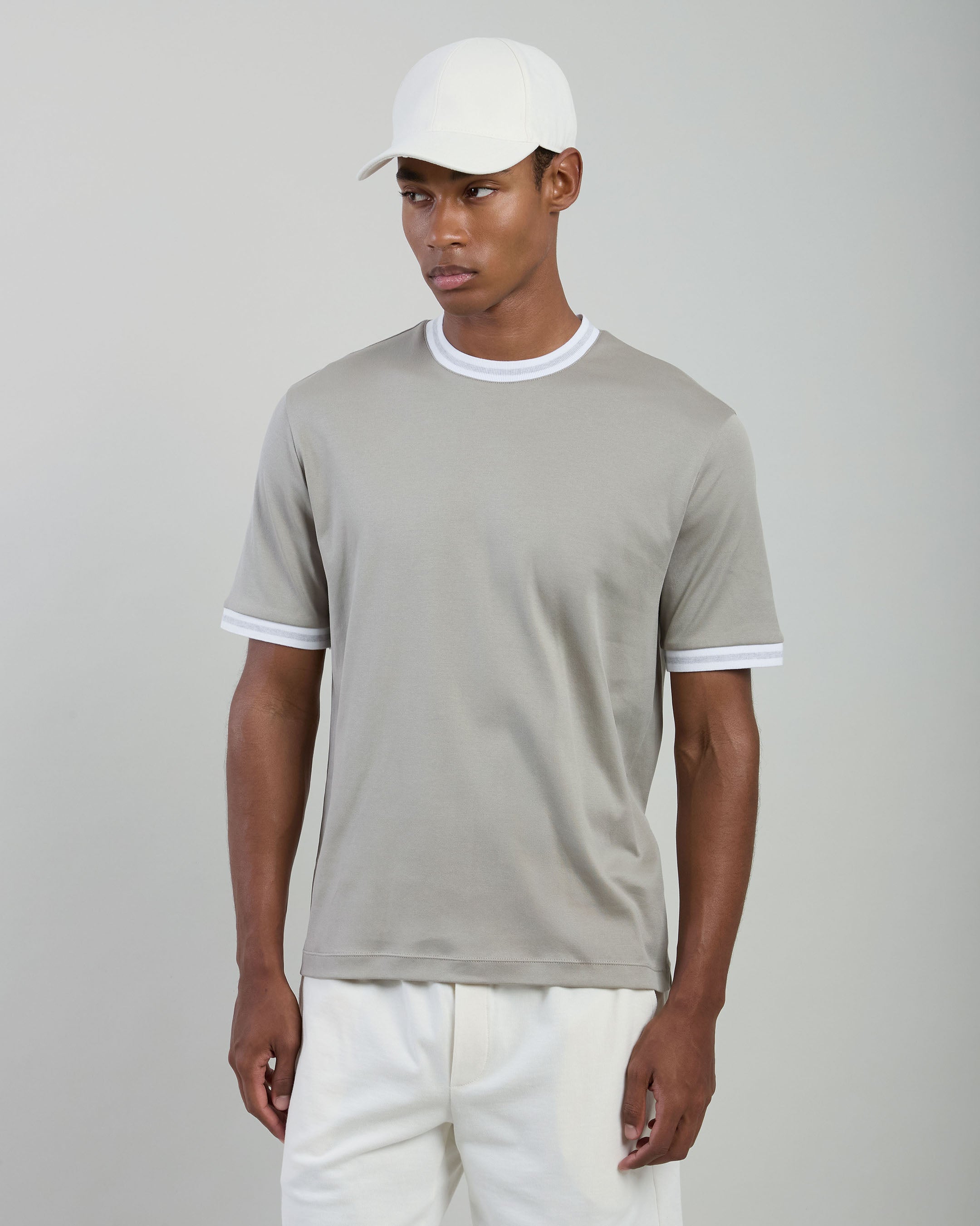 T-SHIRT GIROCOLLO COTONE GIZA INTERLOCK