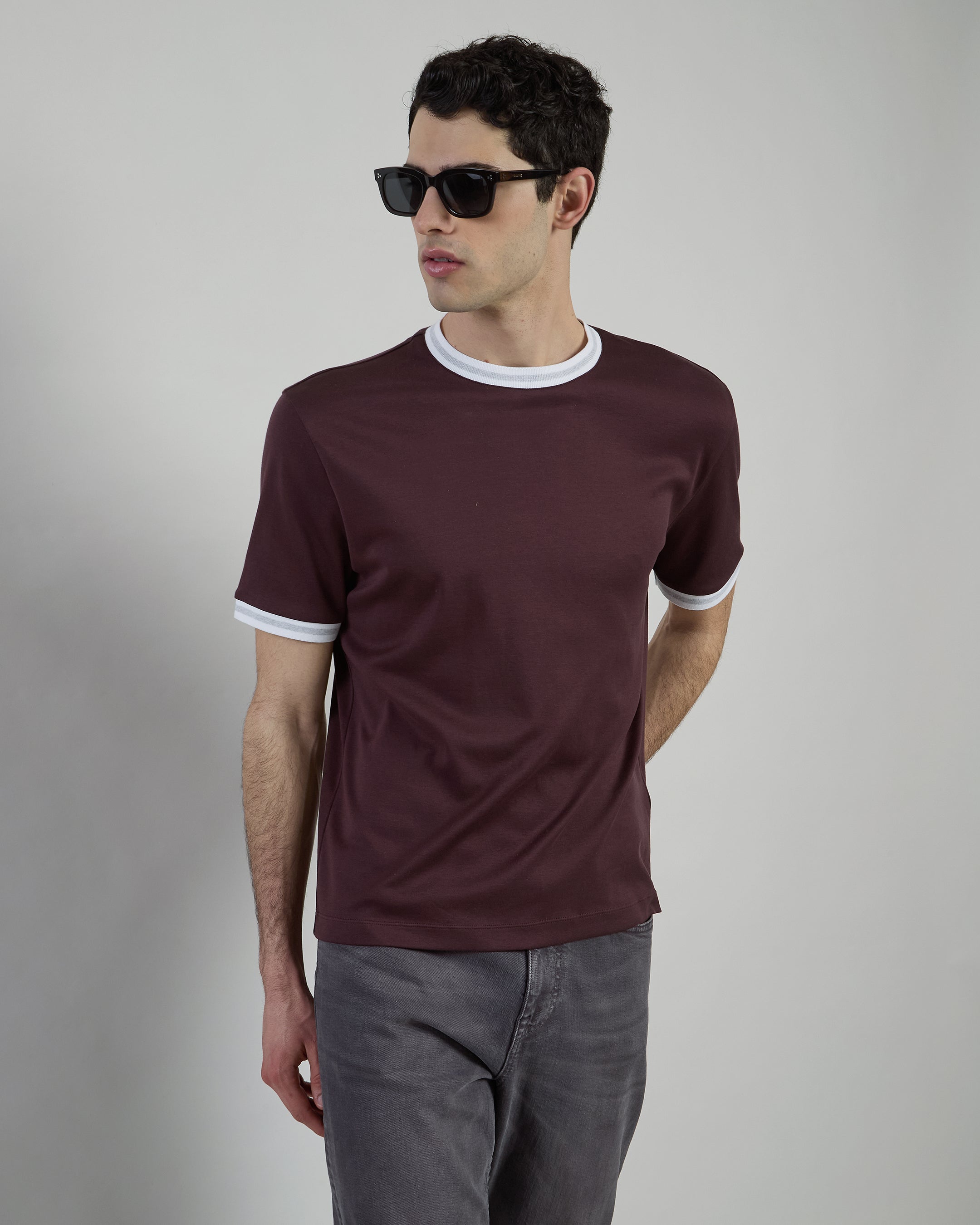 T-SHIRT GIROCOLLO COTONE GIZA INTERLOCK