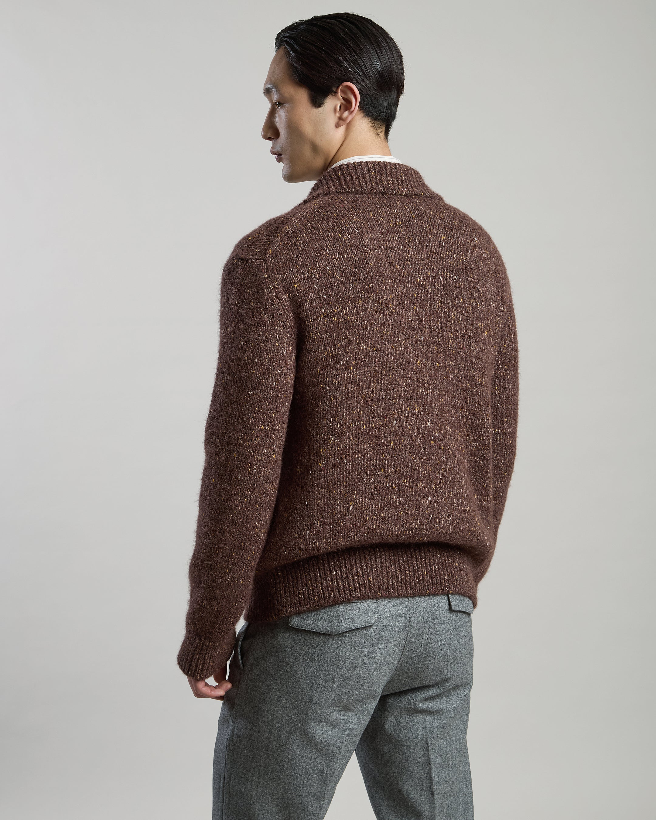 MAGLIA FULL ZIP LANA ALPACA SETA - 2