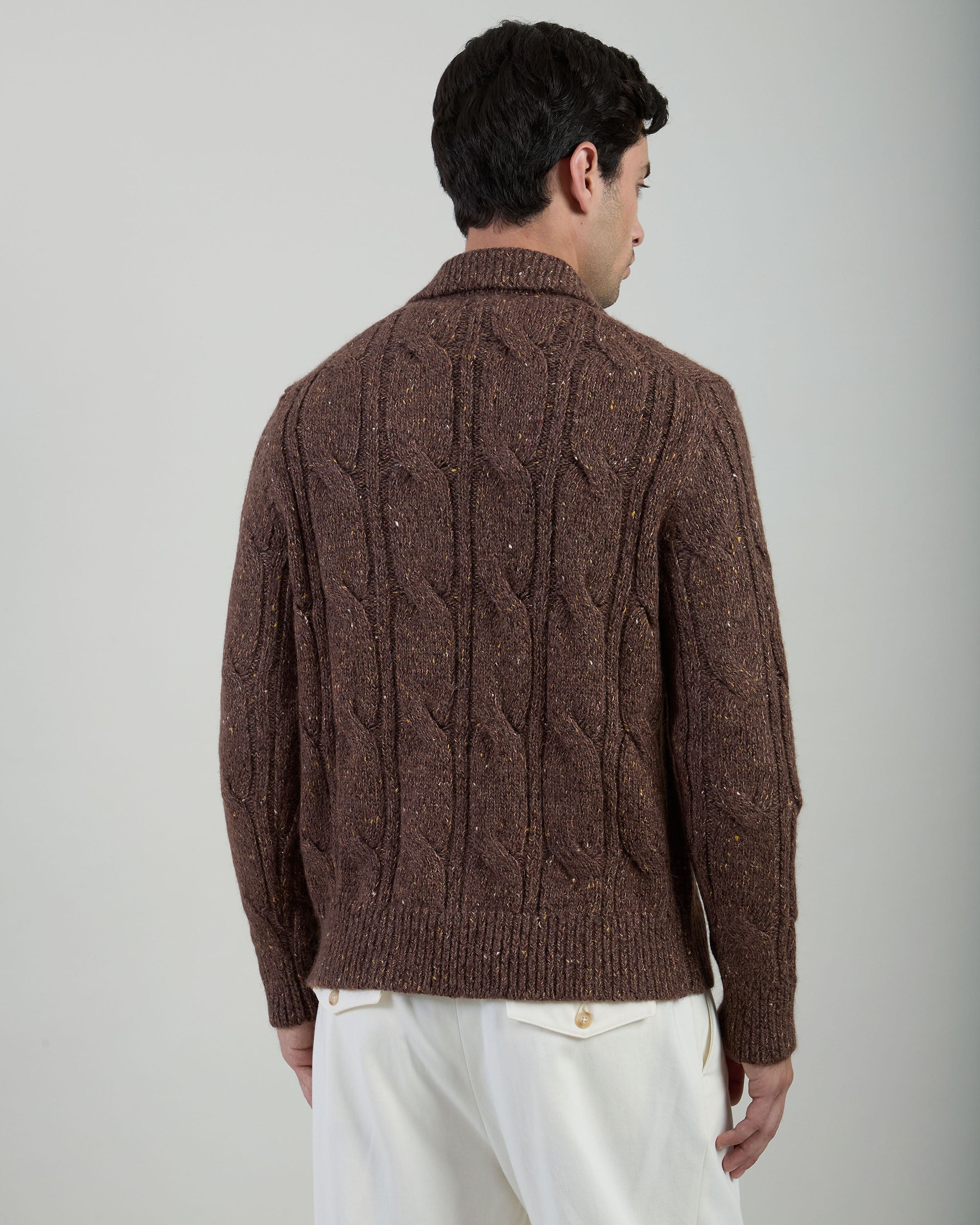 MAGLIA FULL ZIP LANA ALPACA SETA - 2