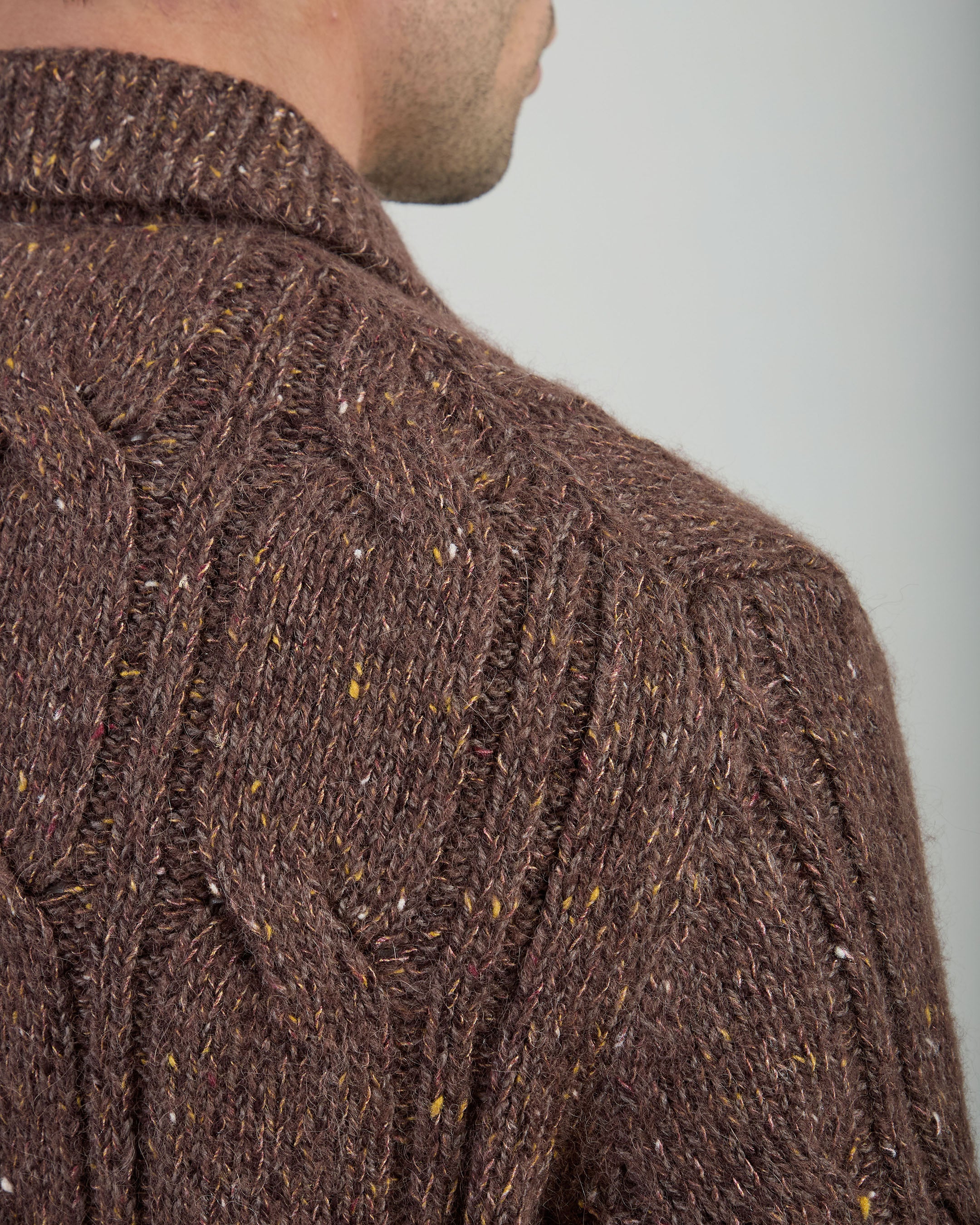 MAGLIA FULL ZIP LANA ALPACA SETA
