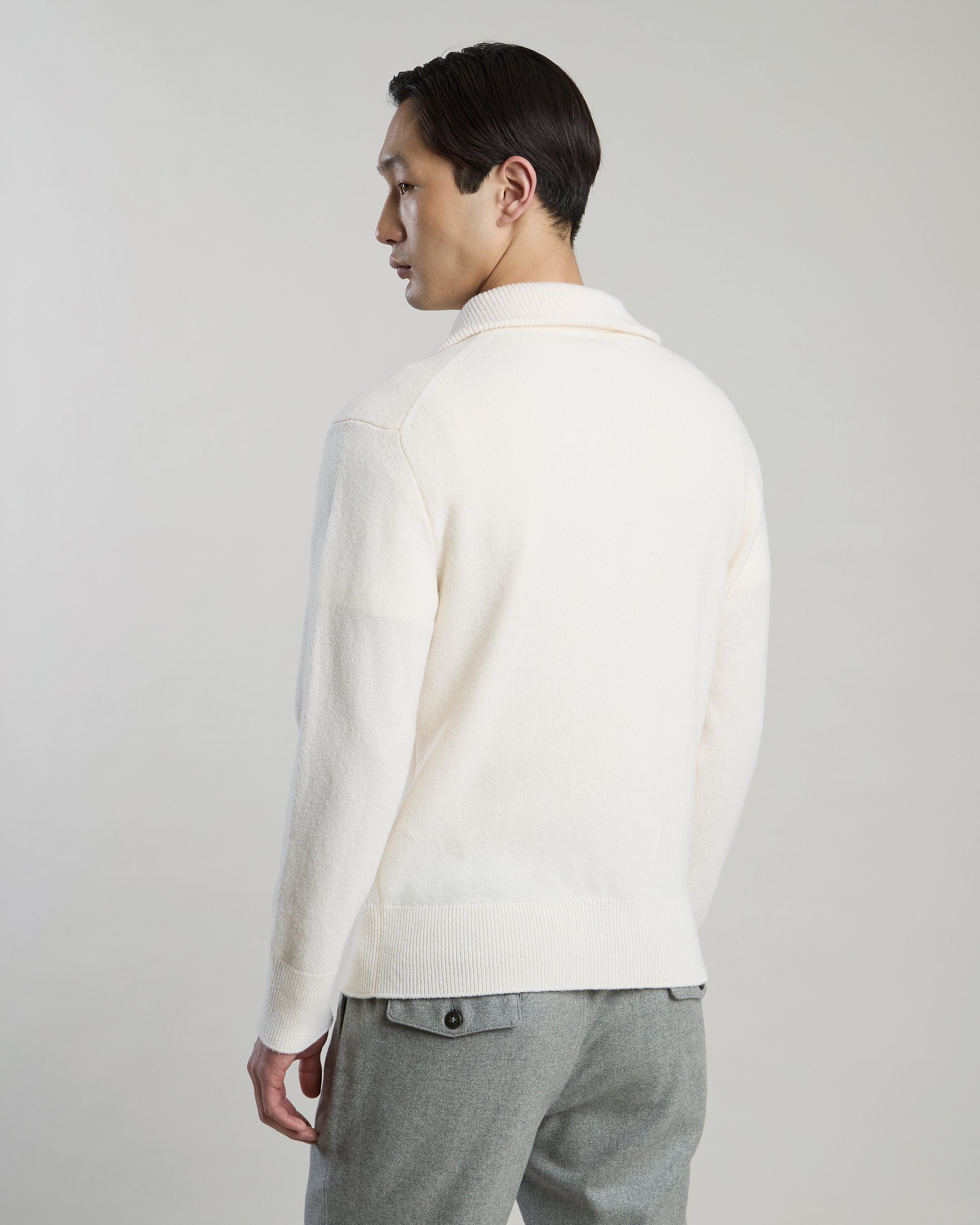 MAGLIA MEZZA ZIP LANA - 2
