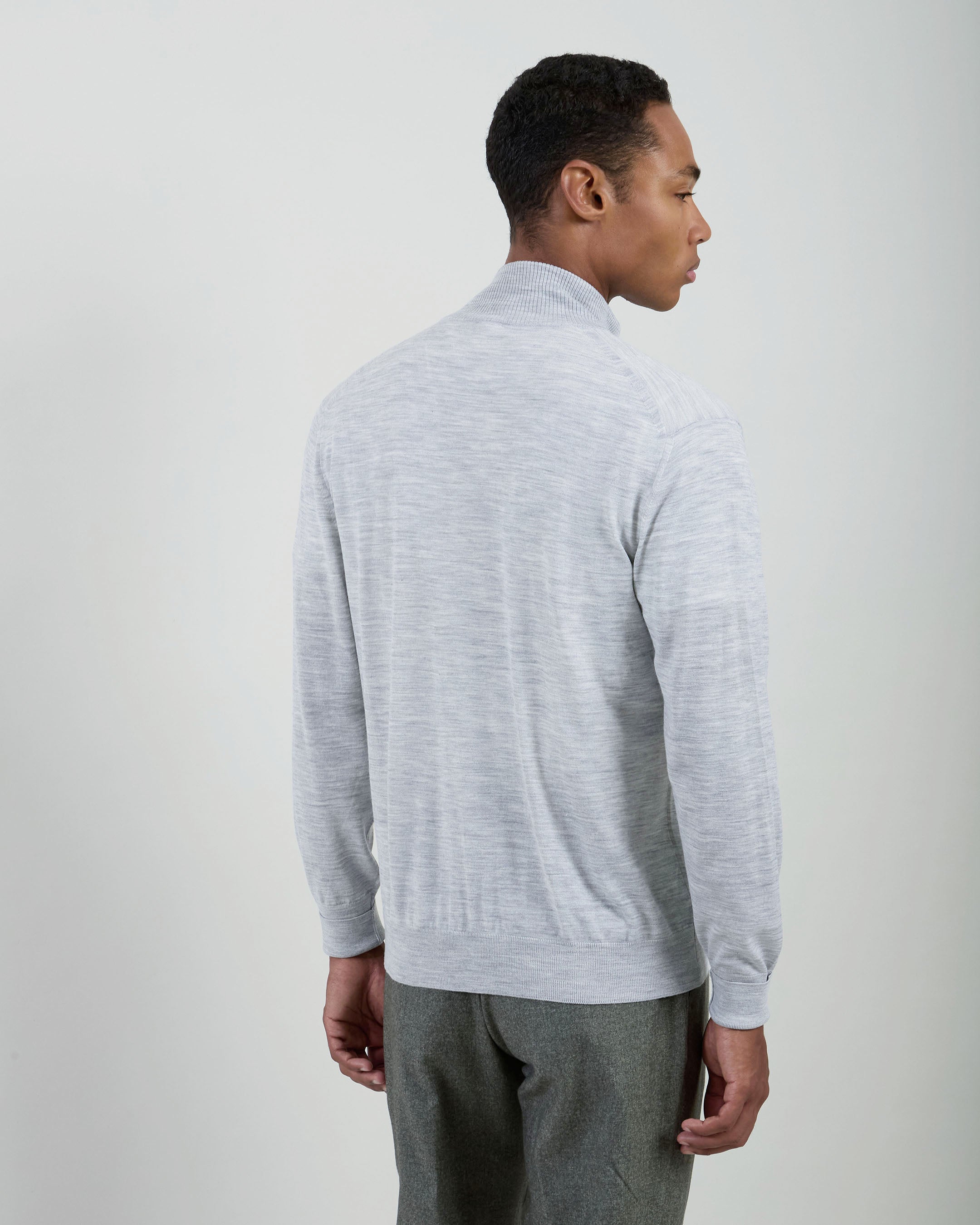 MAGLIA FULL ZIP LANA 14 MICRON