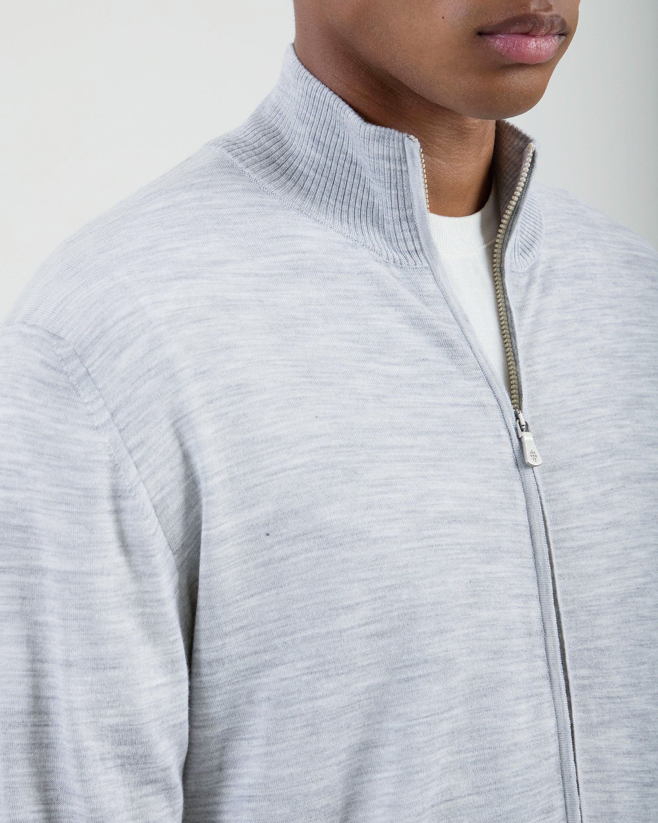 MAGLIA FULL ZIP LANA 14 MICRON