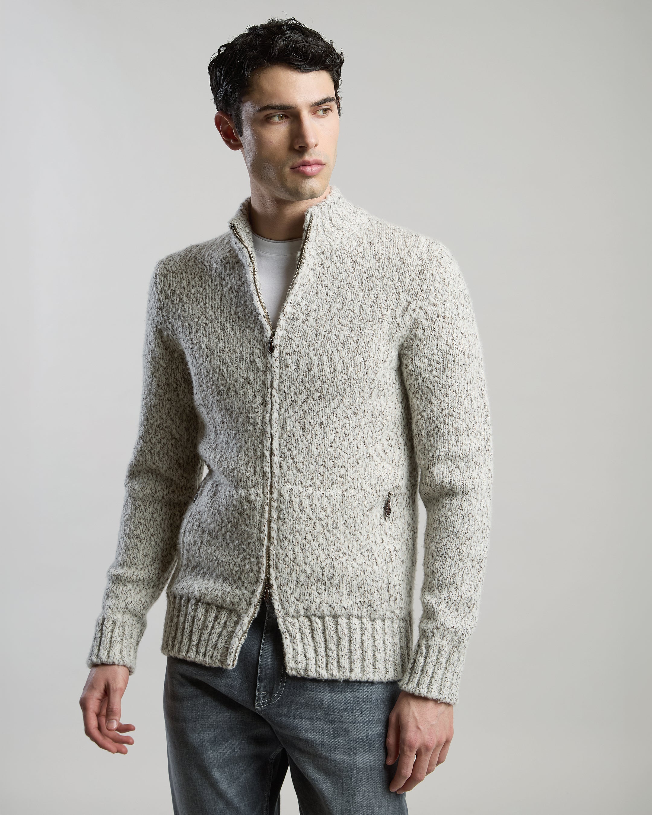 MAGLIA FULL ZIP CASHMERE LANA
