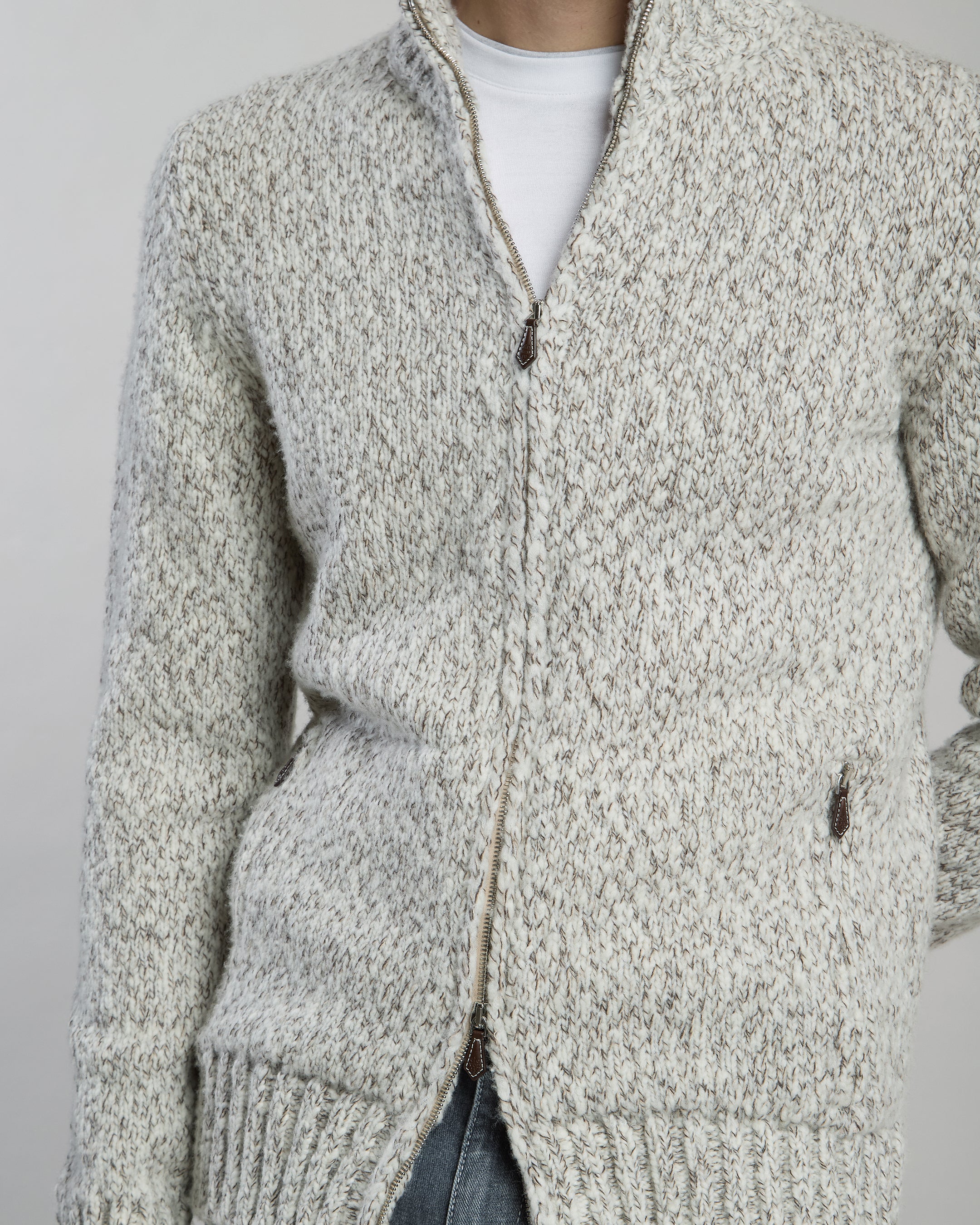 MAGLIA FULL ZIP CASHMERE LANA - 3