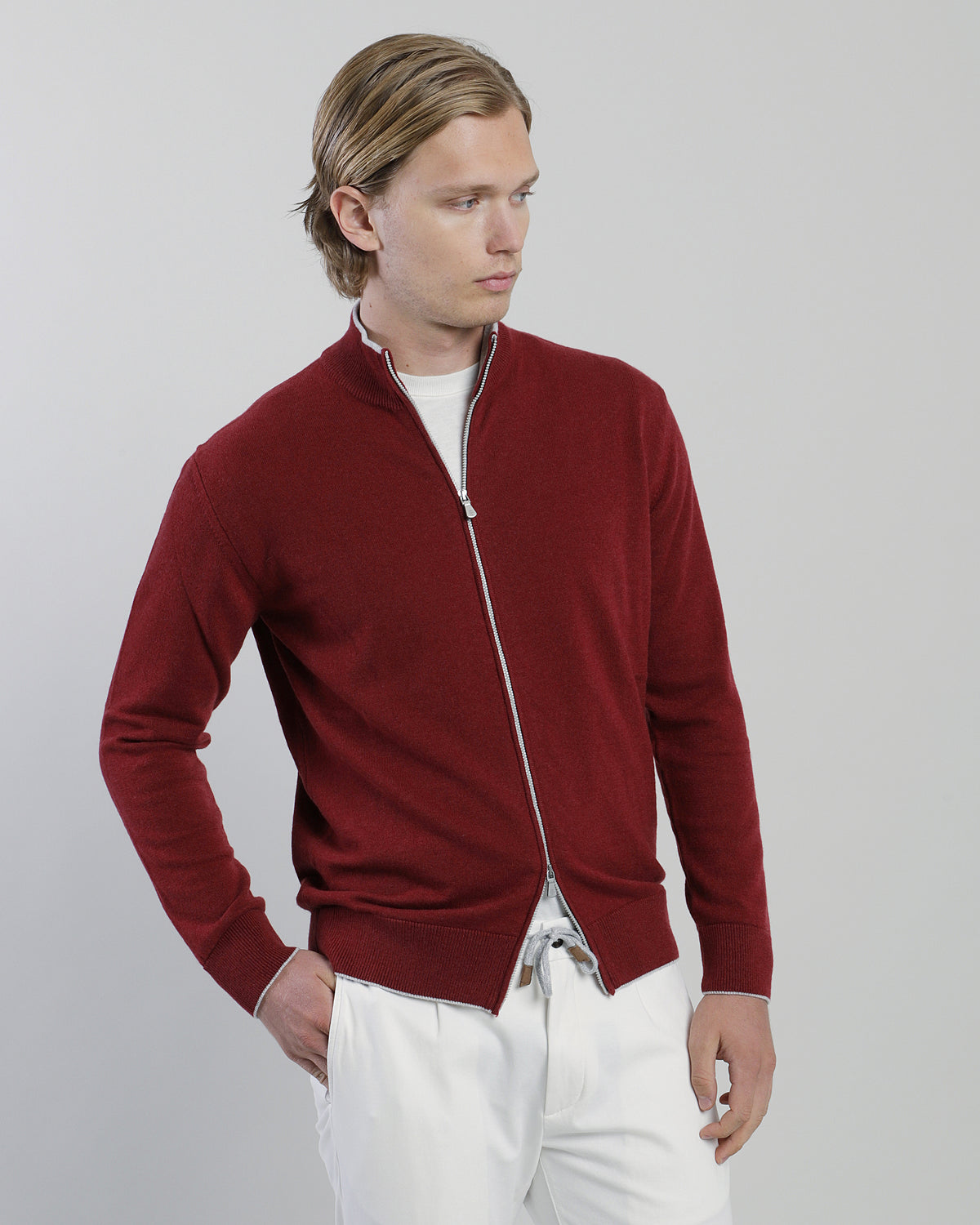 MAGLIA FULL ZIP CASHMERE - 1