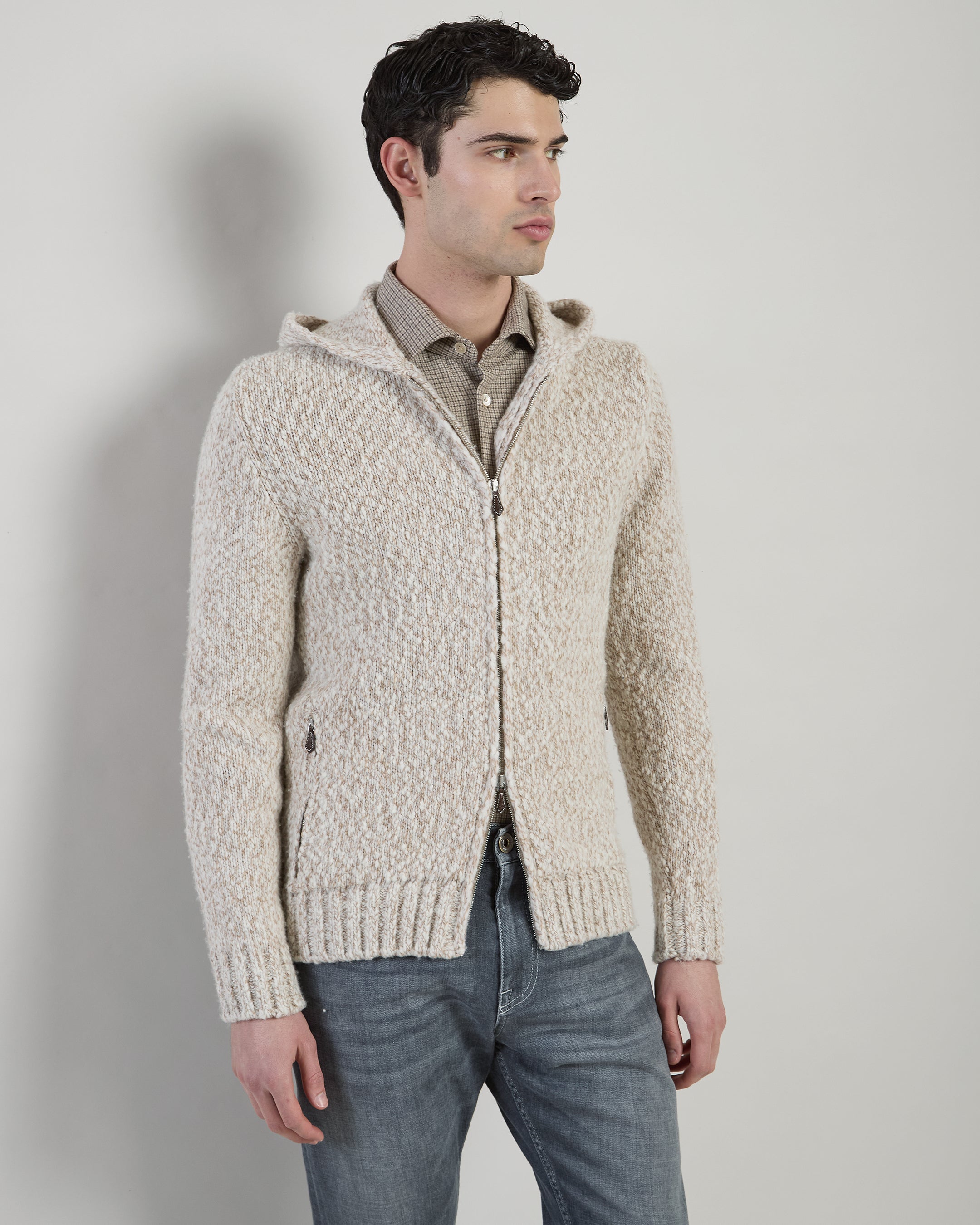 MAGLIA FULL ZIP CASHMERE LANA