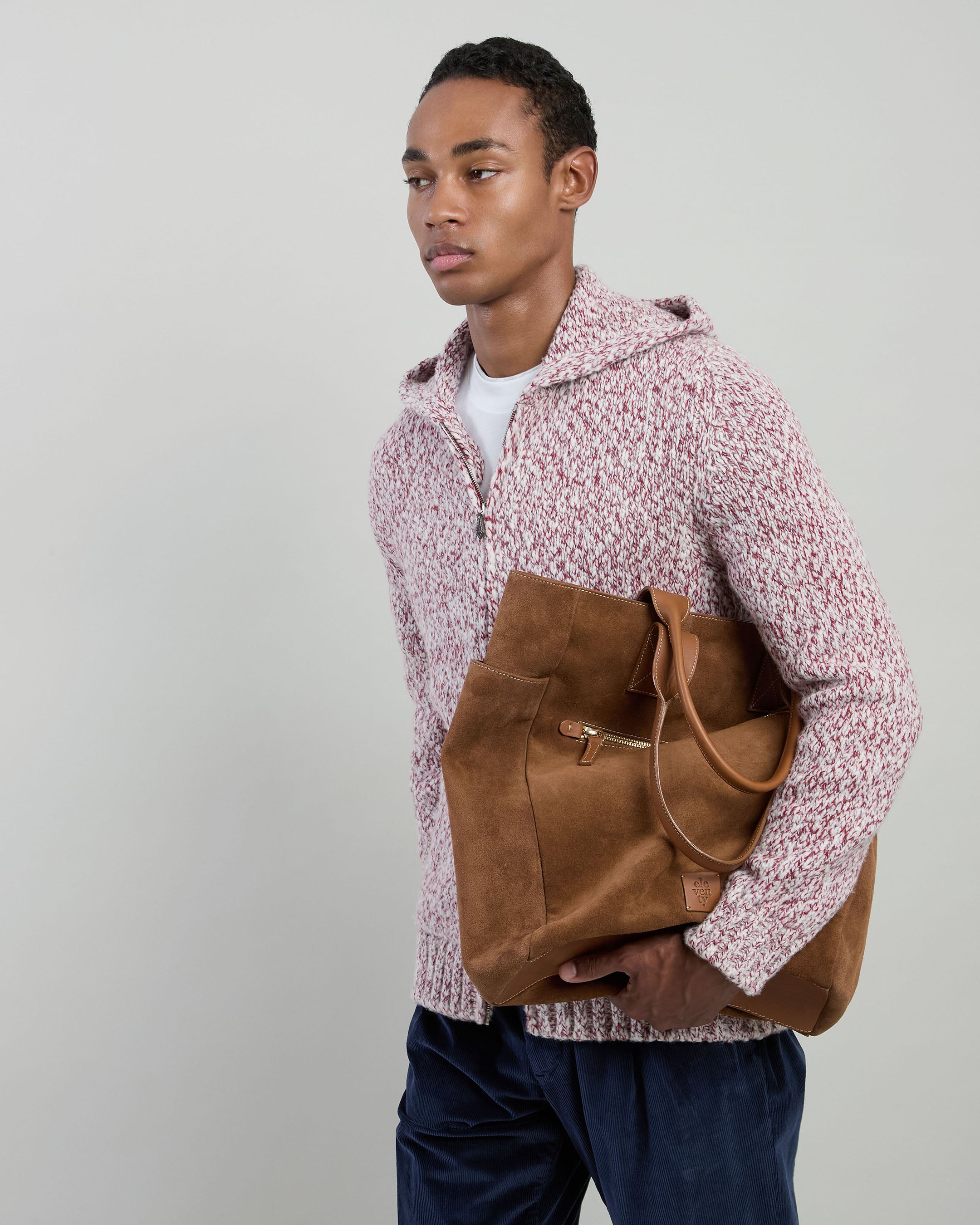 BORSA PELLE SCAMOSCIATA E VITELLO PIENO FIORE - 8