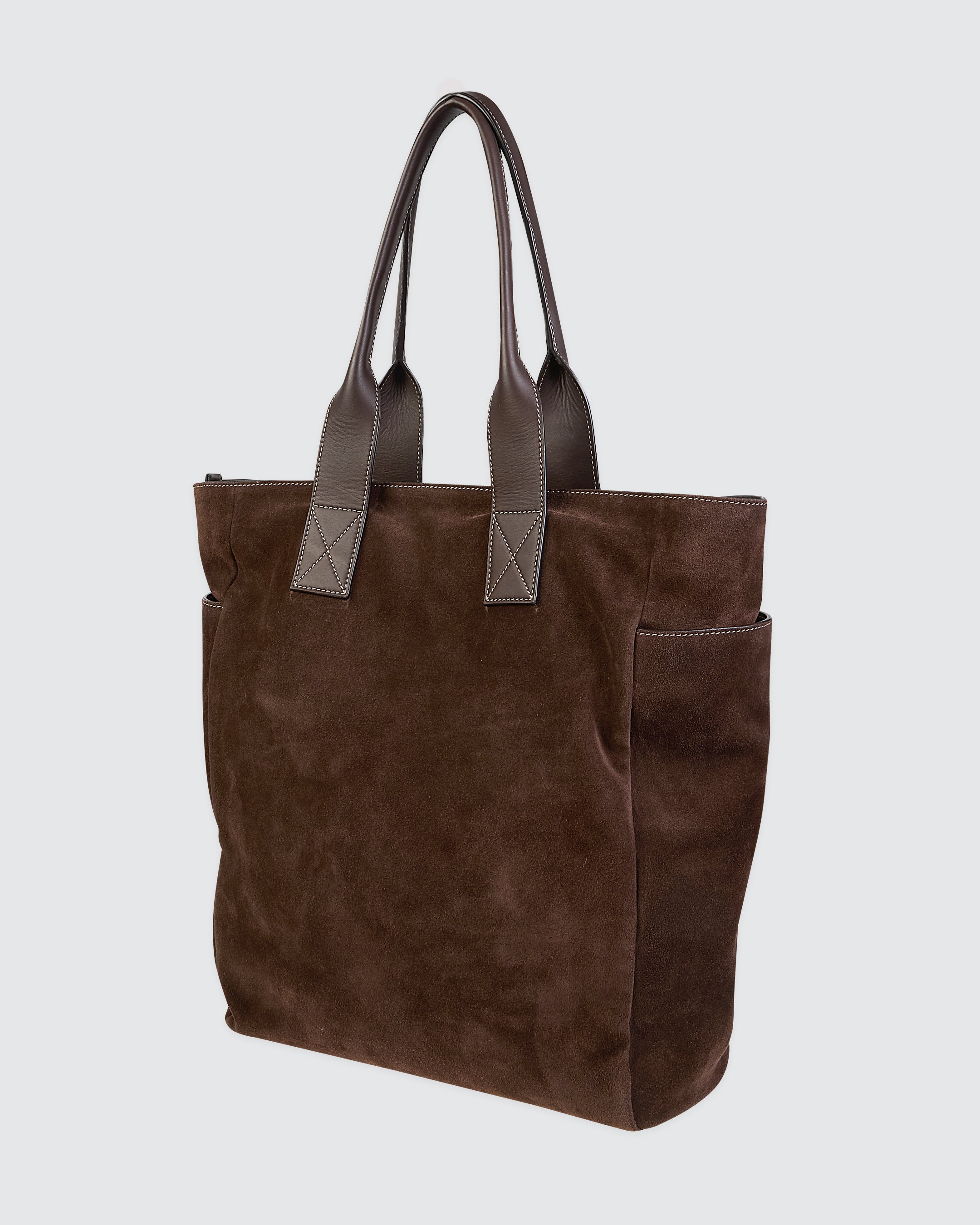 BORSA PELLE SCAMOSCIATA E VITELLO PIENO FIORE - 2