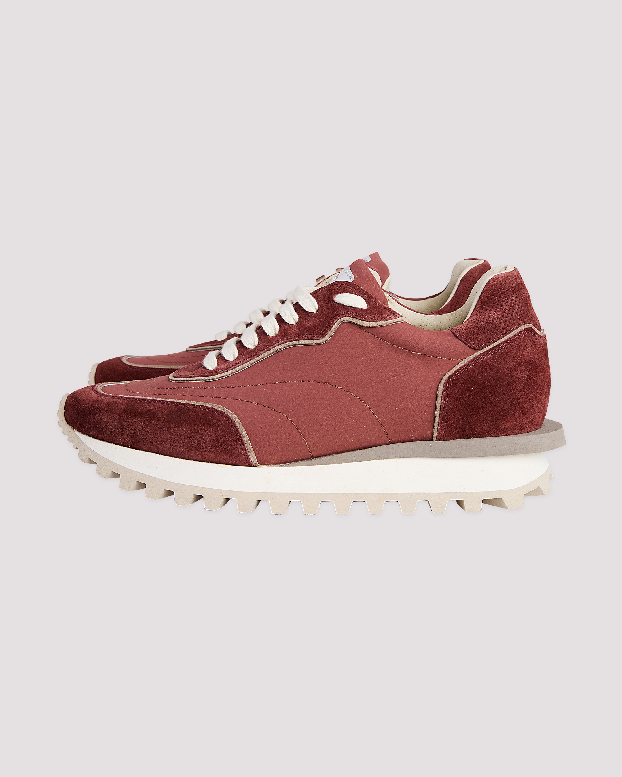 SCARPA LANA NYLON E PELLE VITELLO SCAMOSCIATA - 4