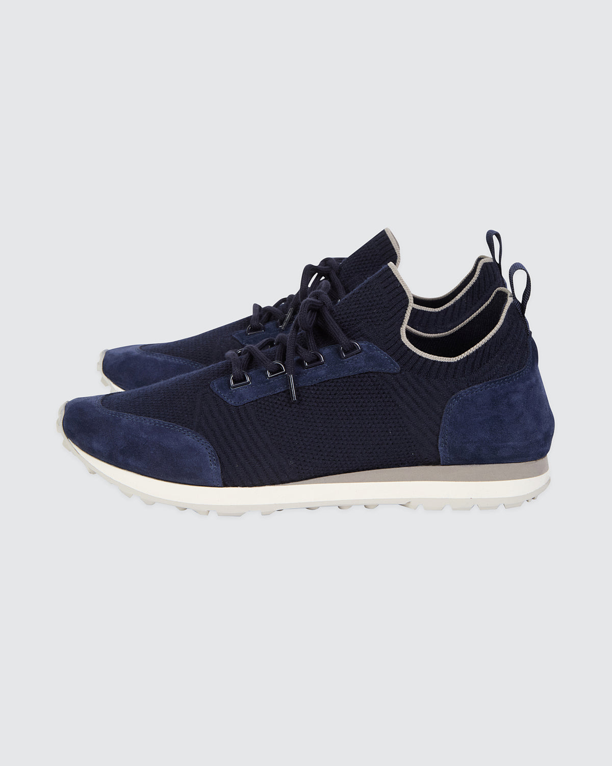 SCARPA MAGLIA IN LANA E PELLE VITELLO