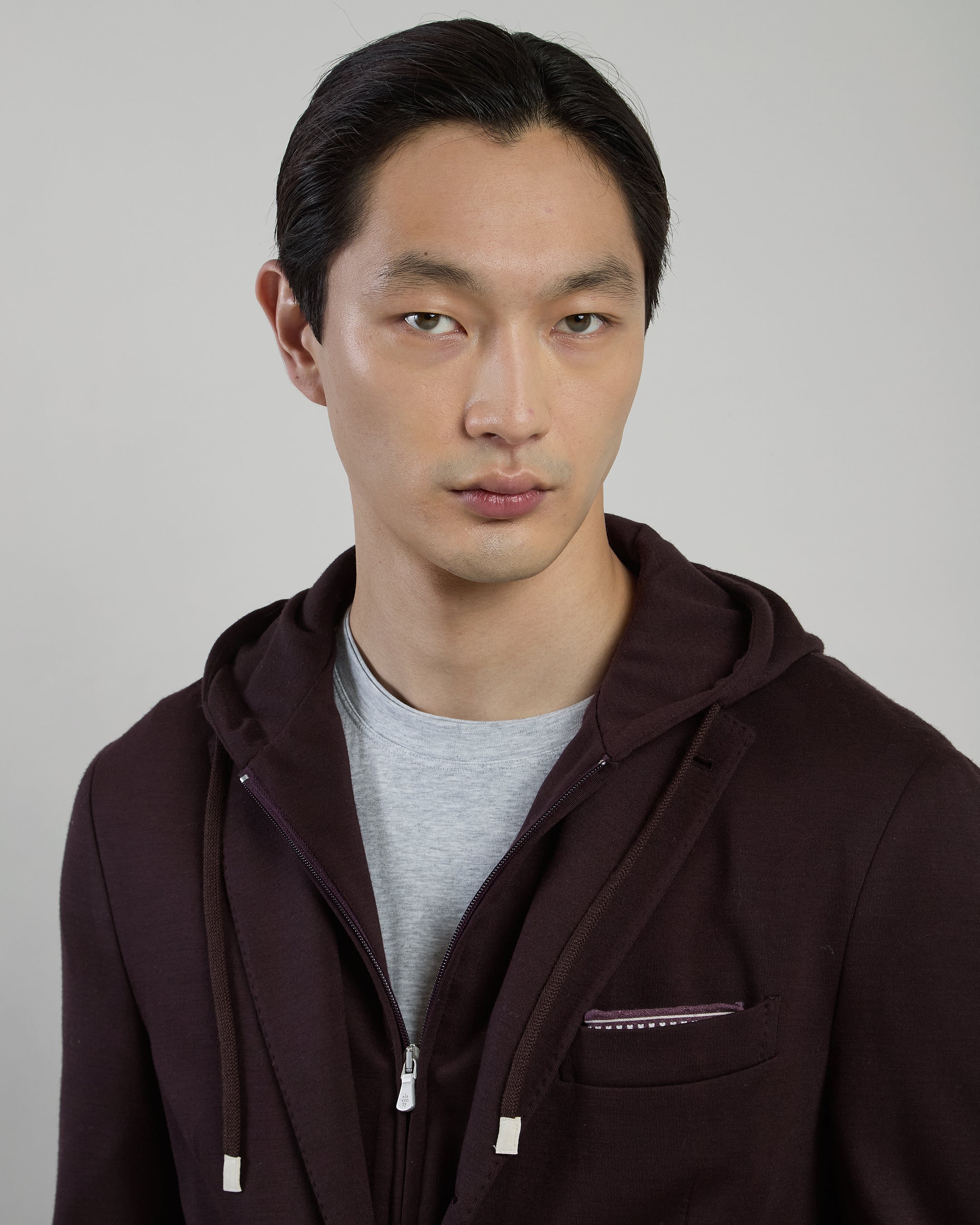WOOL INTERLOCK JACKET WITH BIB FRONT