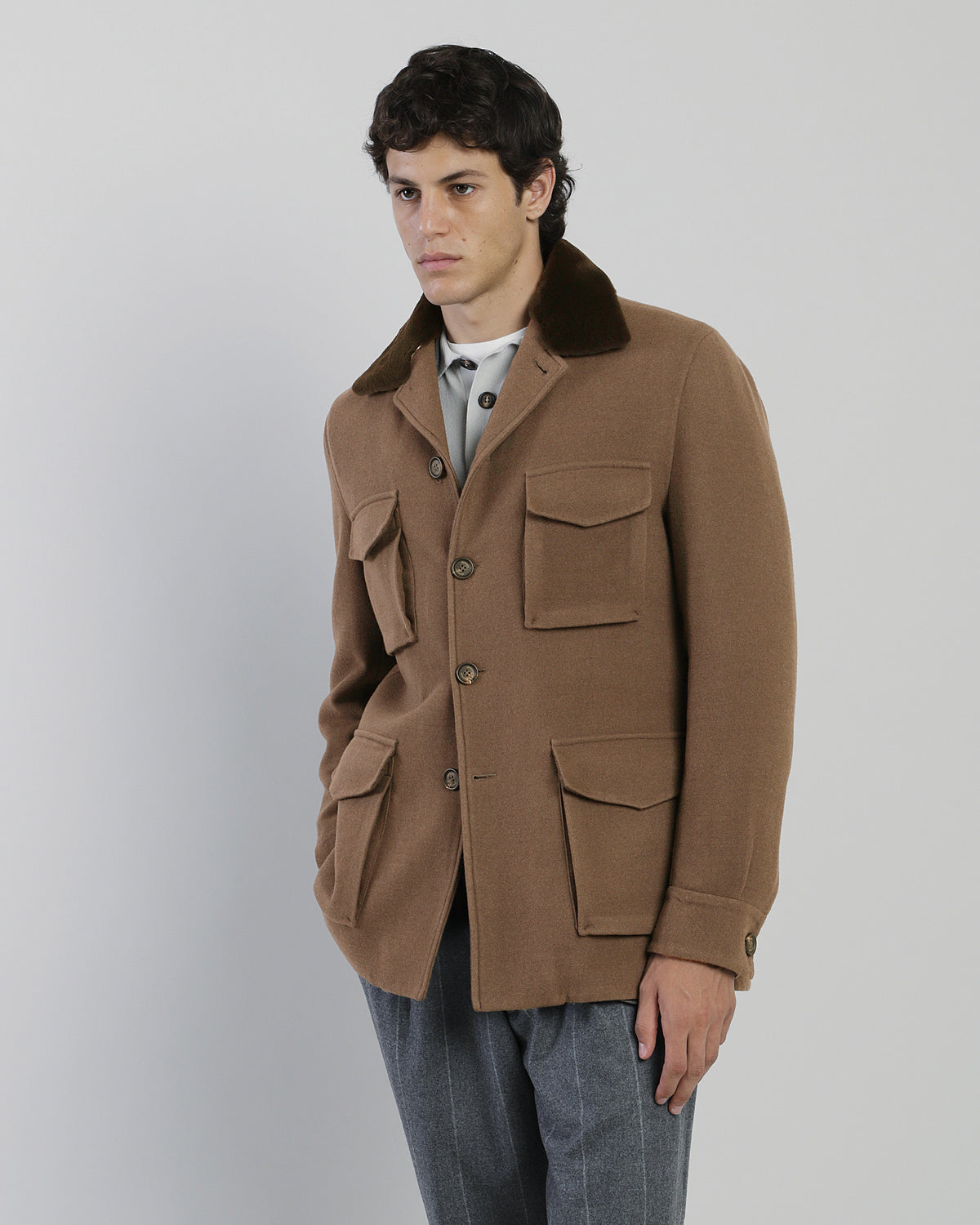 14-MICRON WOOL SAFARI JACKET - 1