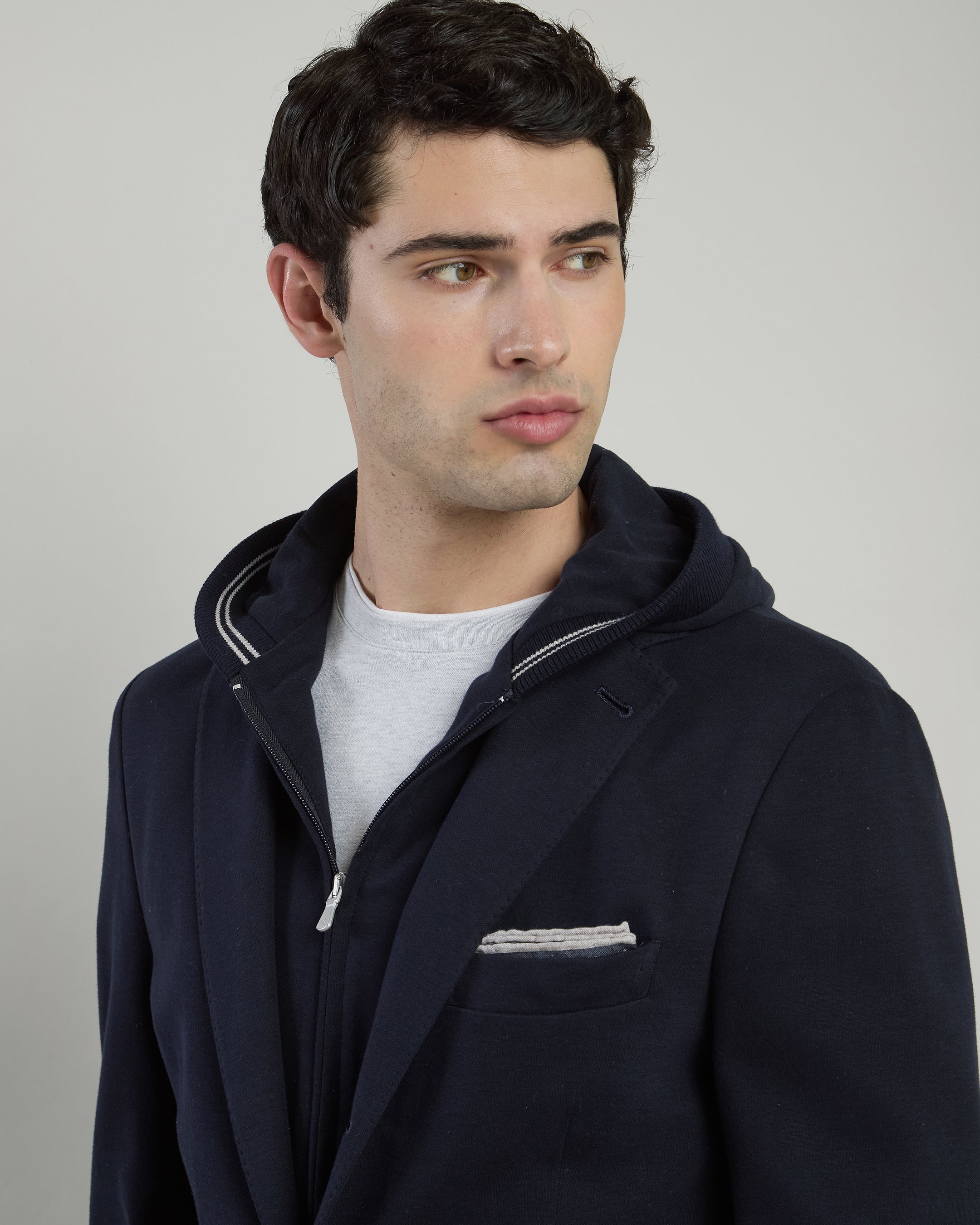 COTTON JACKET WITH BIB FRONT
