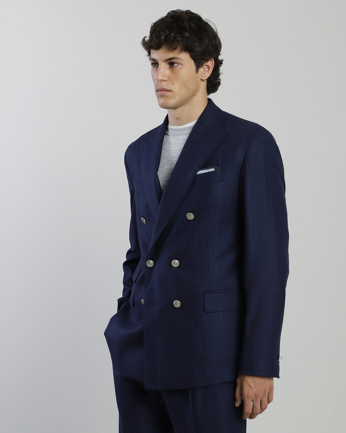 ABITO DOPPIOPETTO LANA SETA CASHMERE - 3