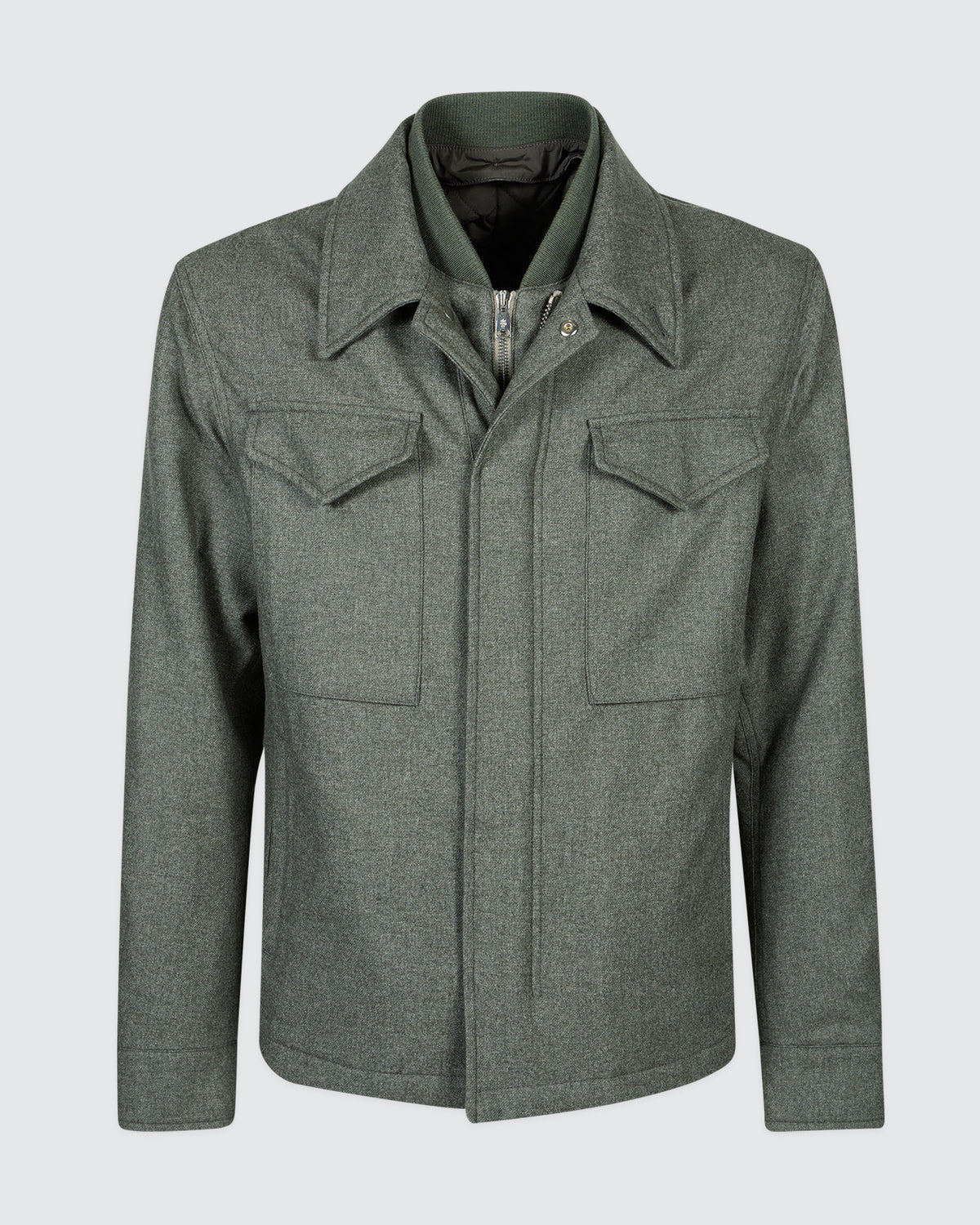 GIACCA CON PETTORINA LANA COTONE CASHMERE