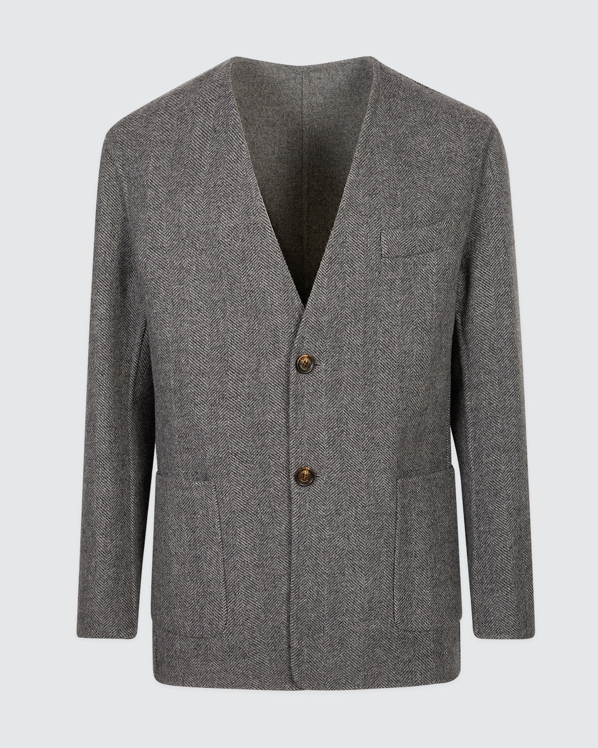 GIACCA MONOPETTO LANA CASHMERE SPINA - 6