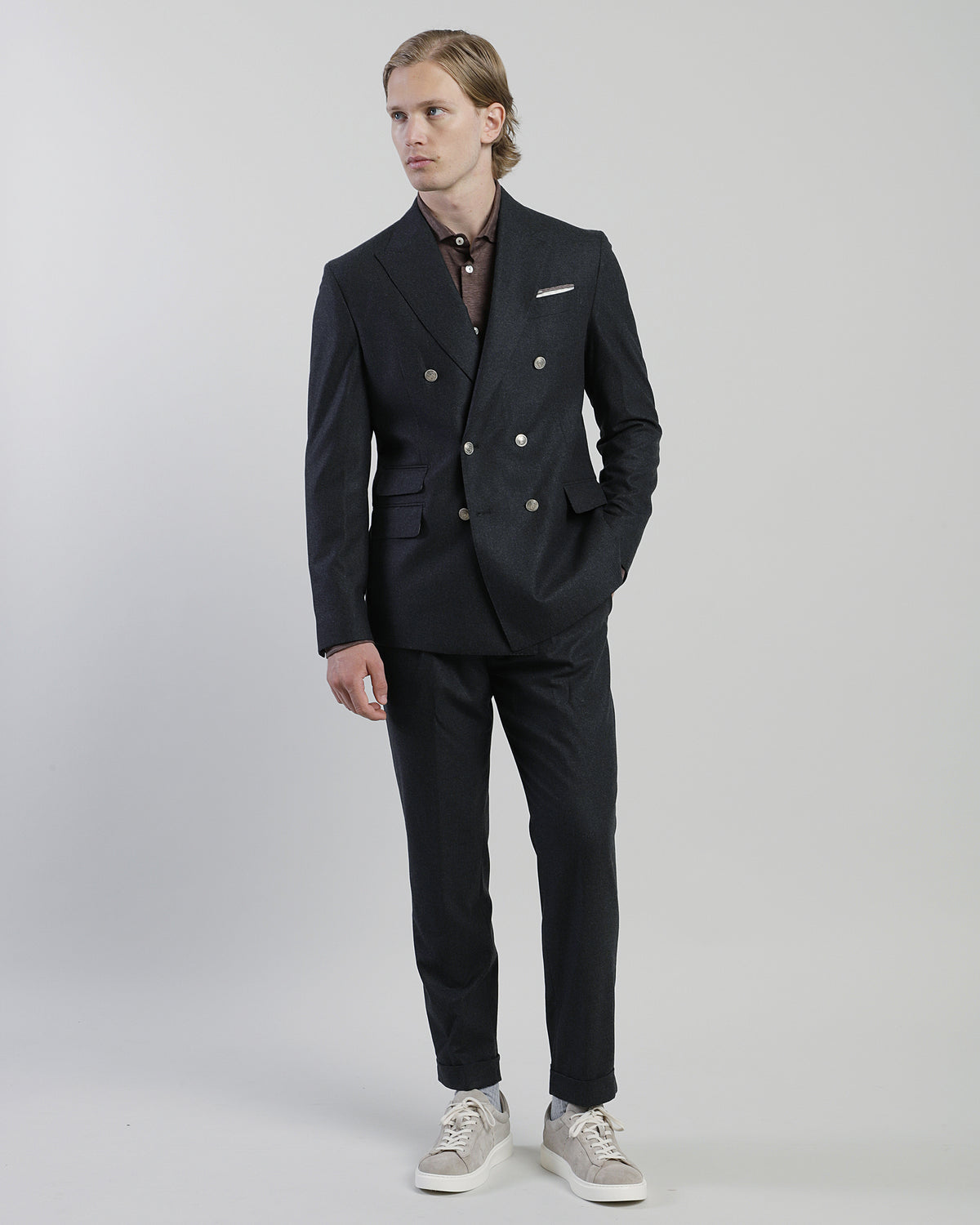 ABITO DOPPIOPETTO LANA SETA CASHMERE