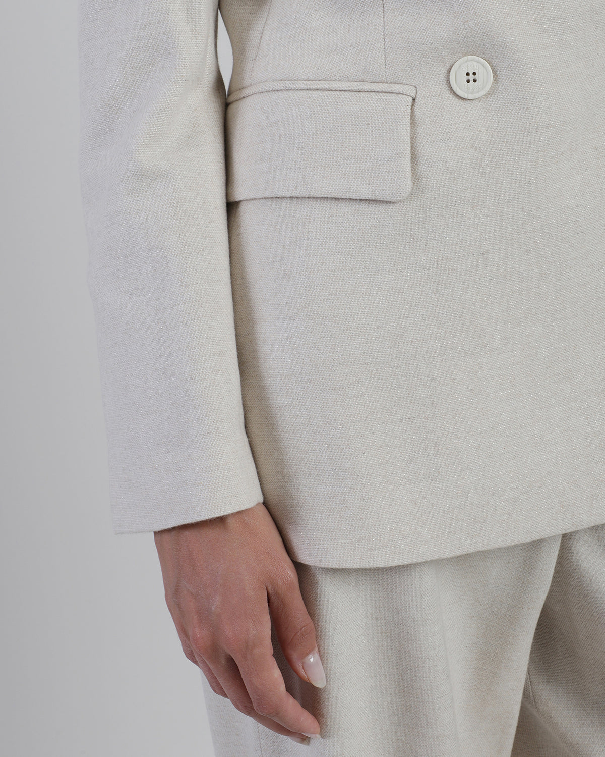 DOUBLE-BREASTED WOOL CASHMERE JACKET