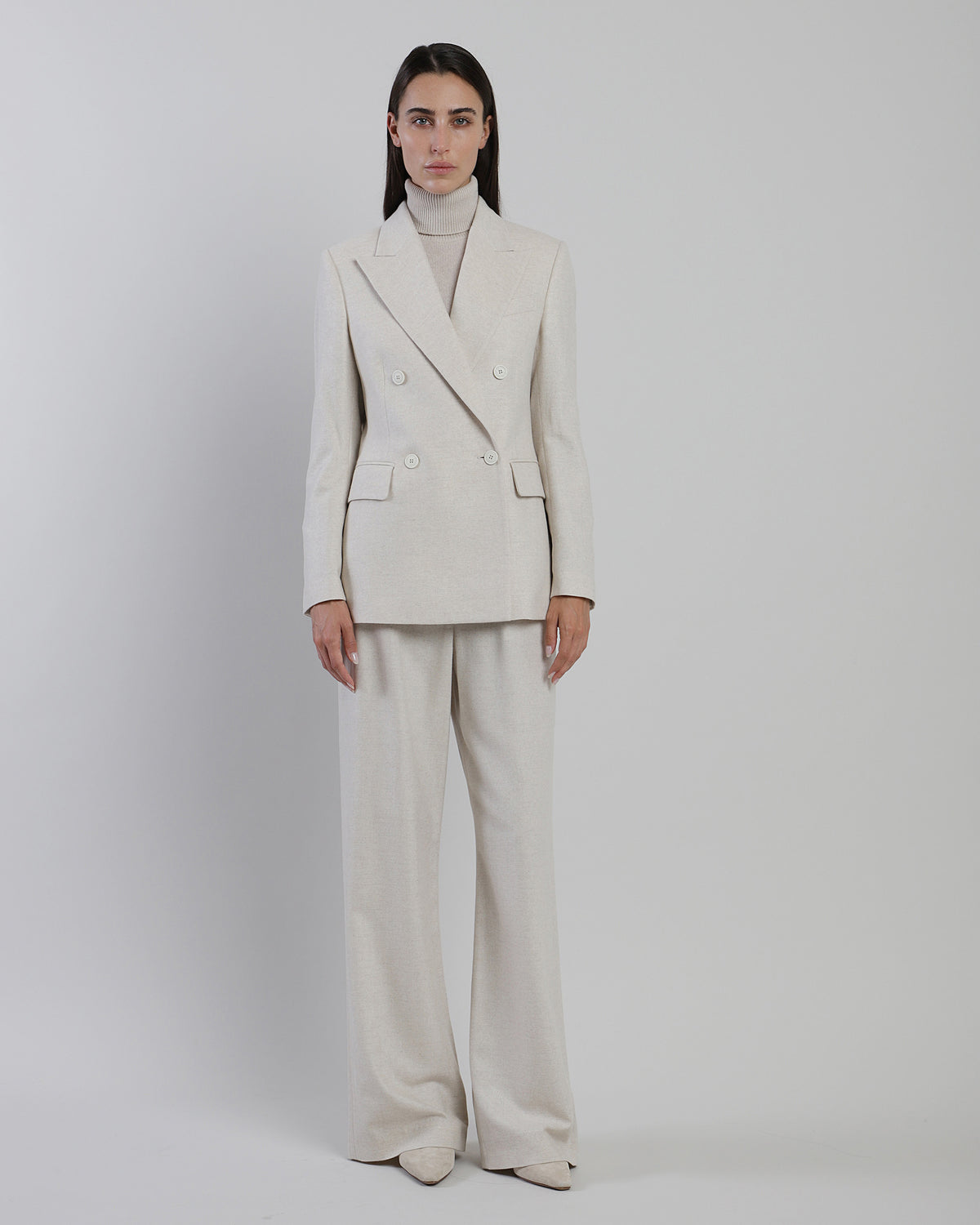DOUBLE-BREASTED WOOL CASHMERE JACKET - 5