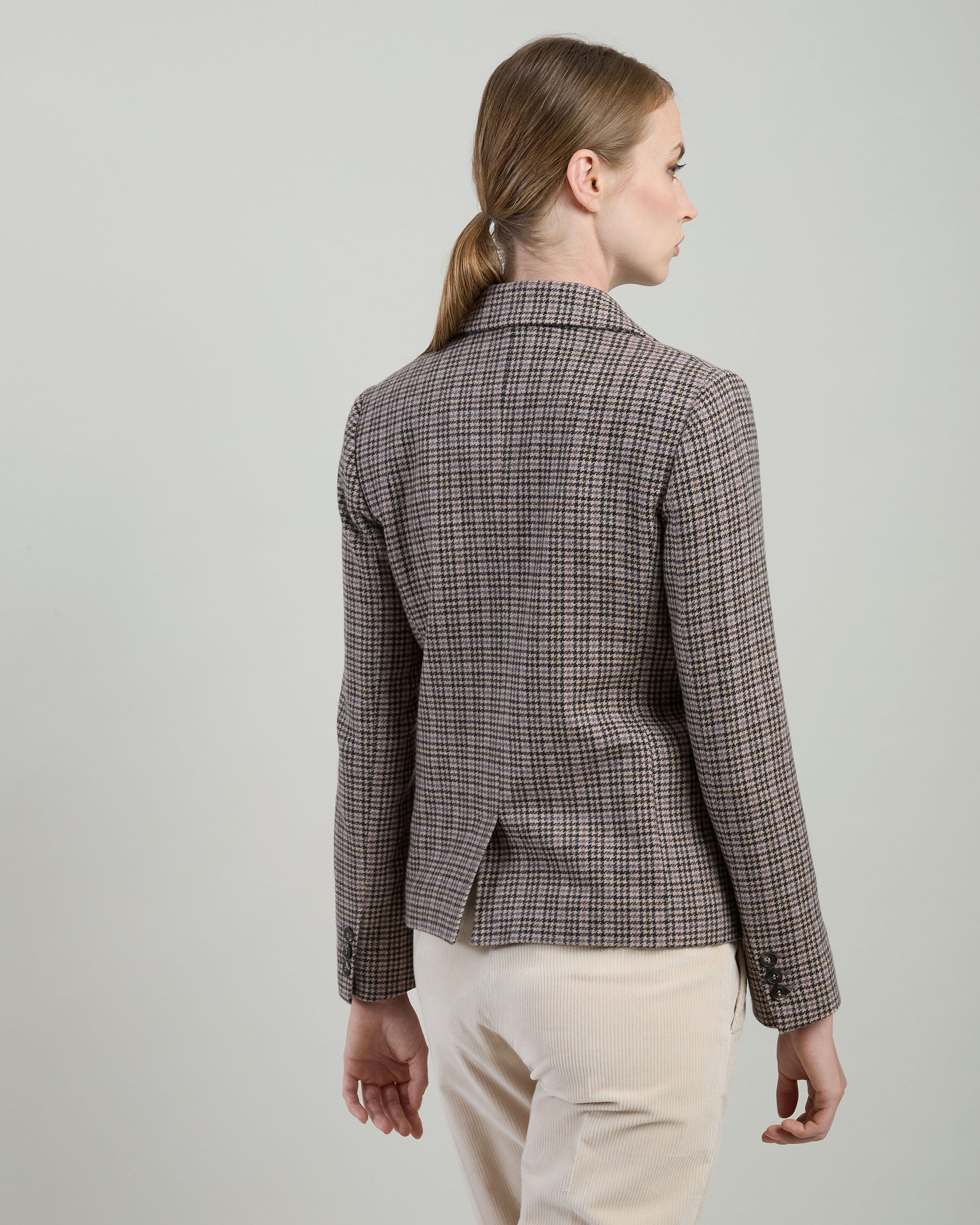 GIACCHE CORTE LANA CASHMERE PIED DE POULE - 2